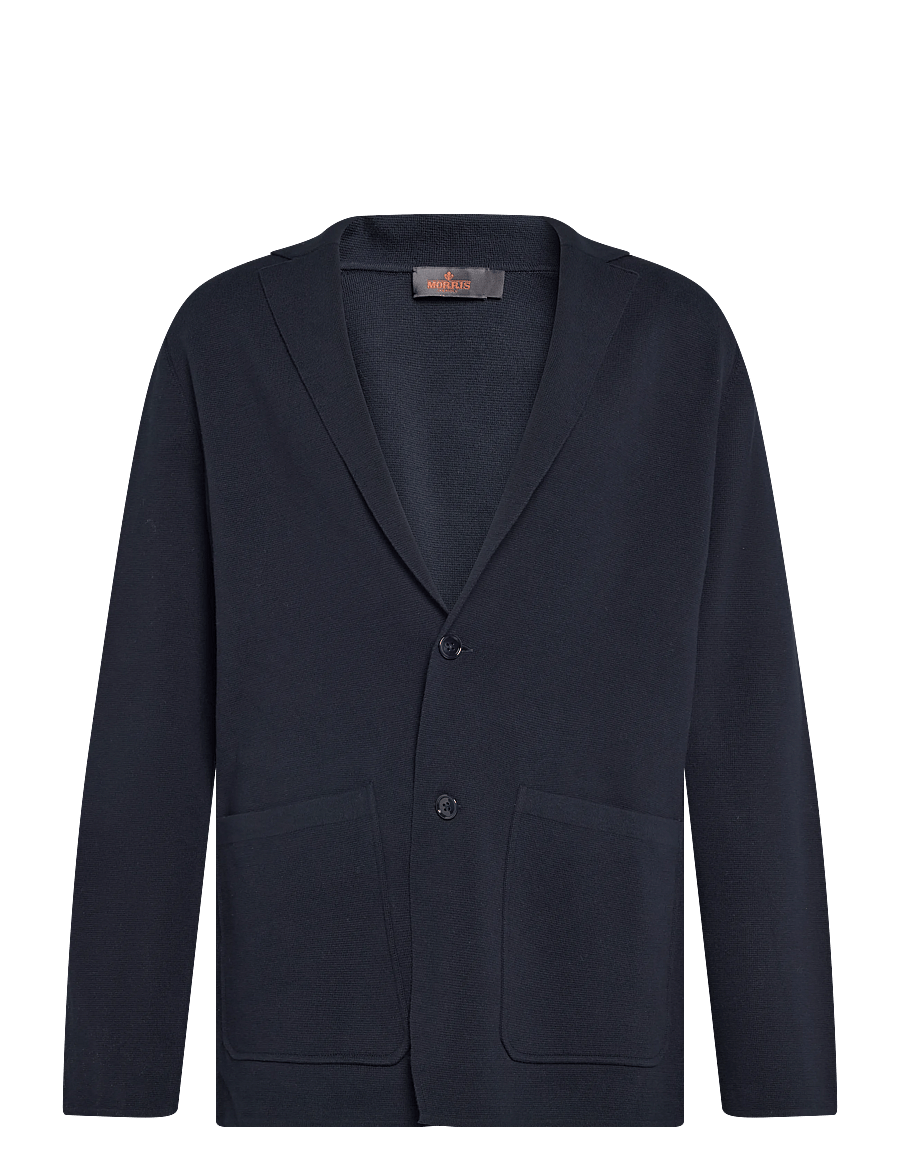 Morris - Jake Knitted Blazer - Üherealised pintsakud - old blue - 1
