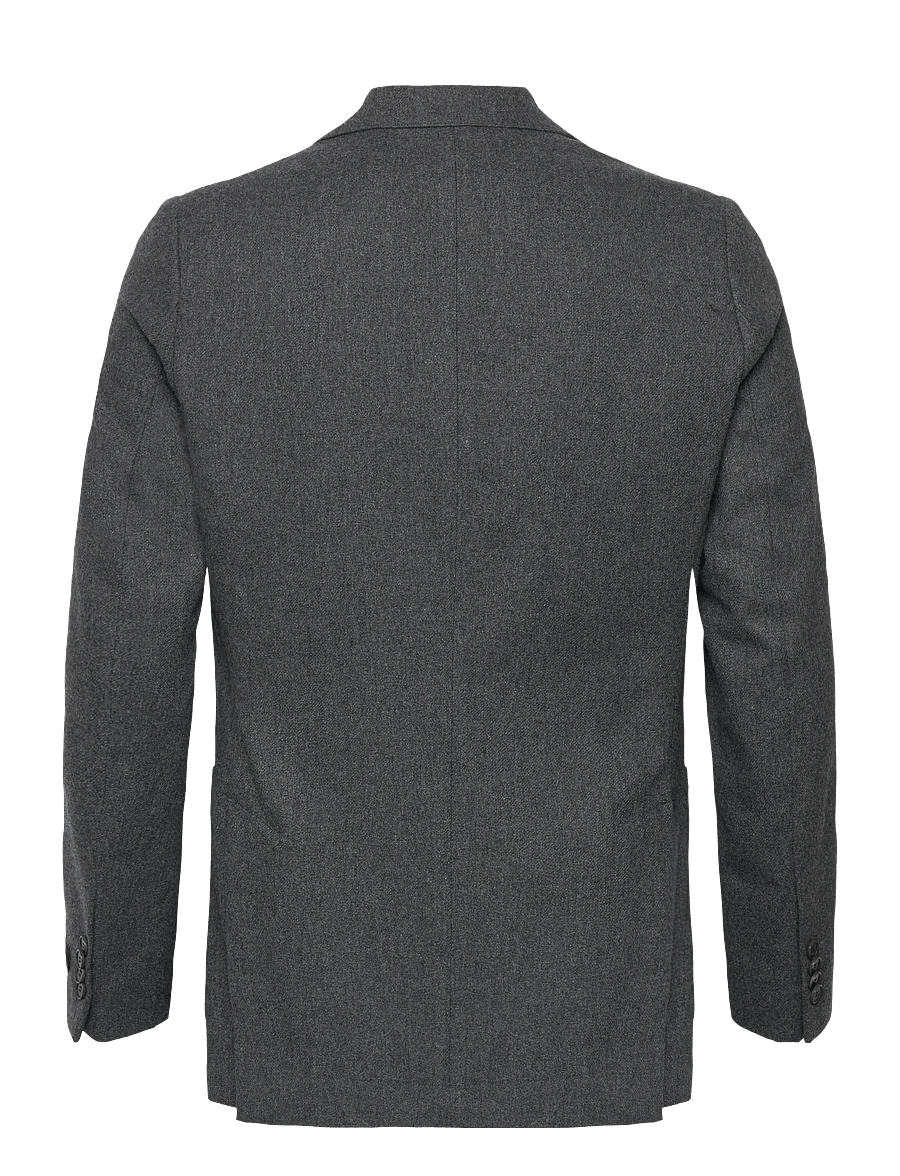 Morris - Morris Flannel Suit Jacket - enkeltradede blazere - grey - 2