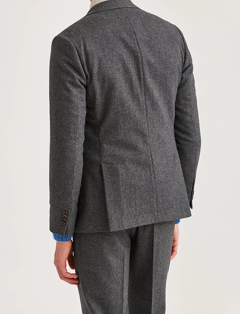 Morris - Morris Flannel Suit Jacket - einreiher - grey - 4