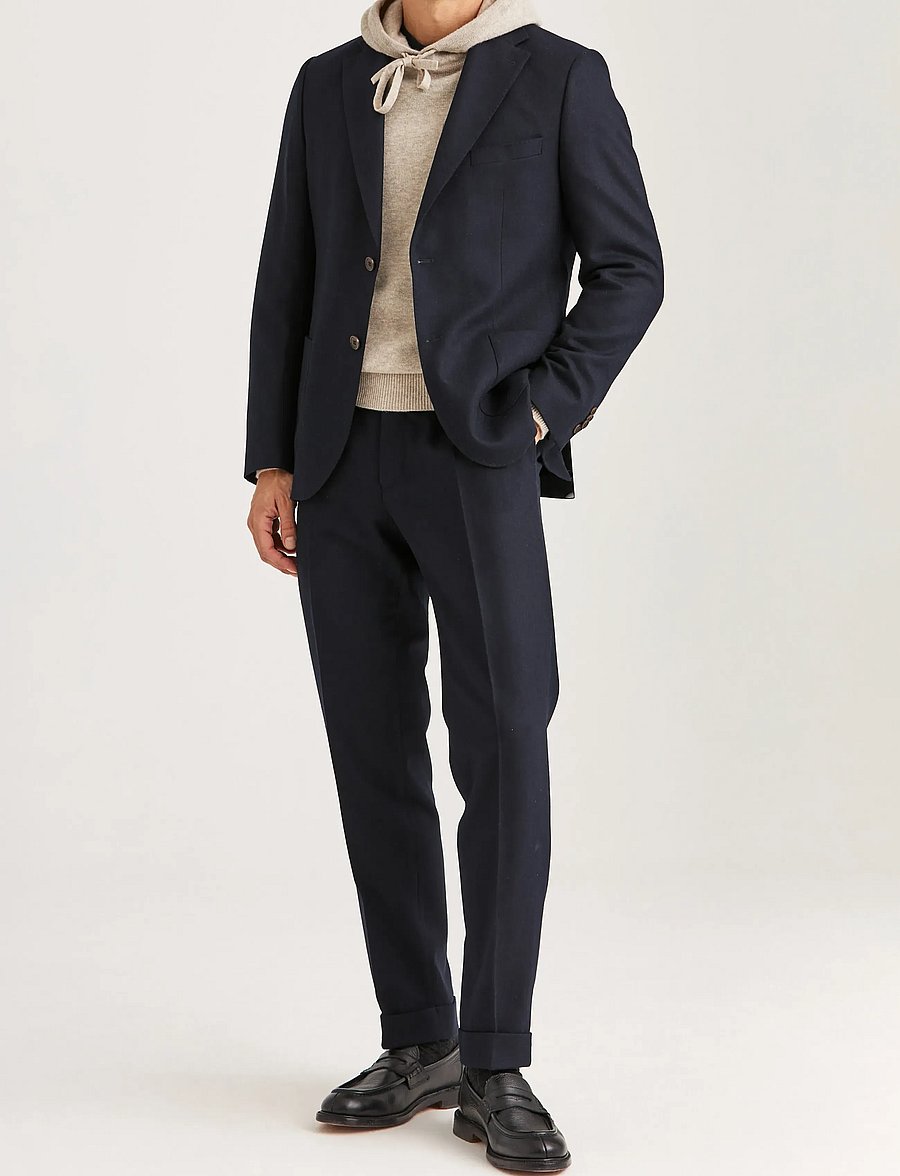 Morris - Morris Flannel Suit Jacket - marynarki jednorzędowe - navy - 3