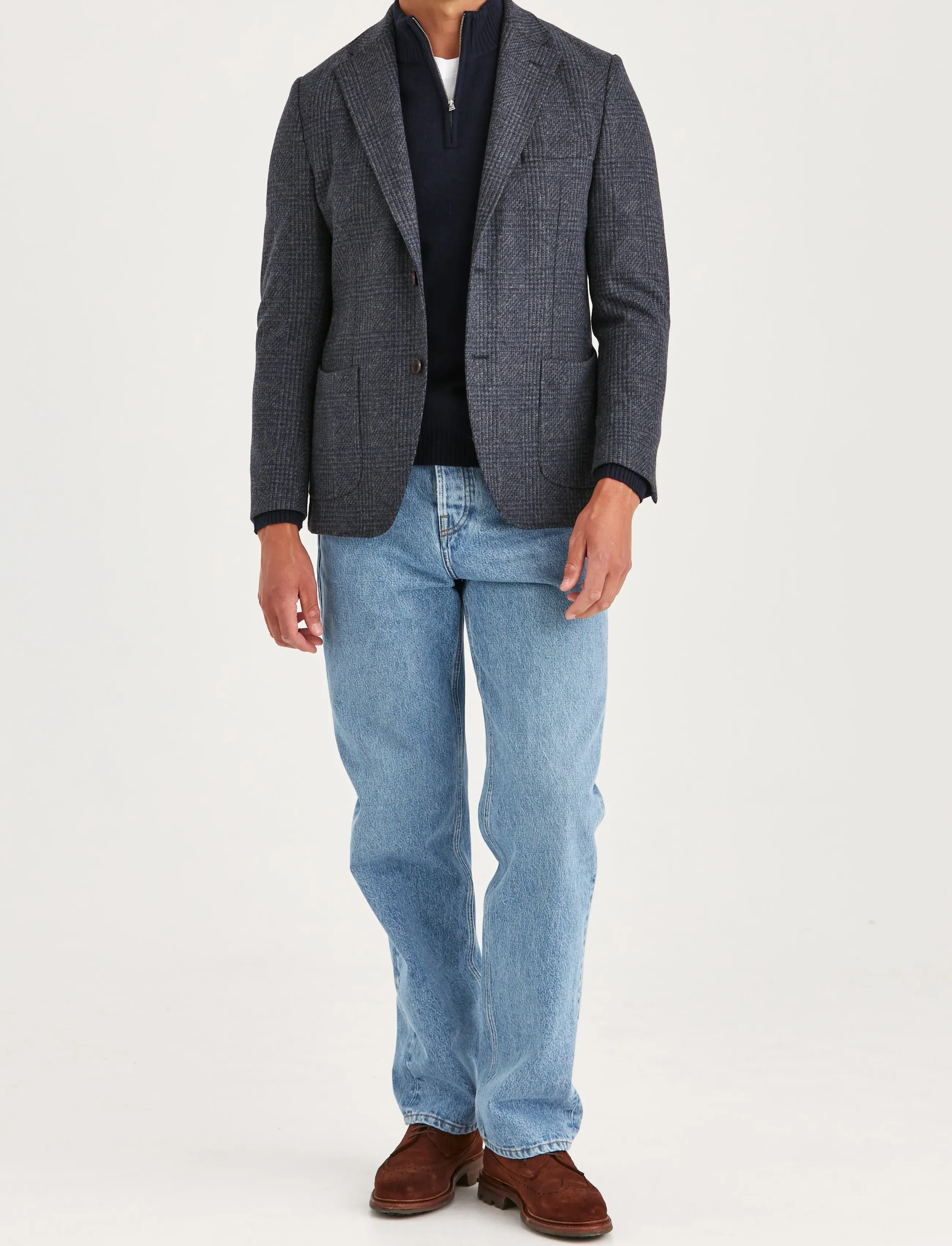 Morris - Jersey Wool Casual Jacket - navy - 3