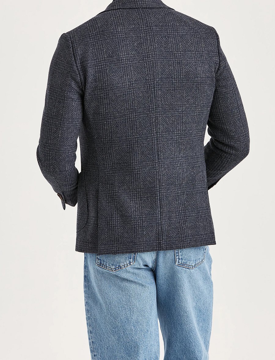Morris - Jersey Wool Casual Jacket - navy - 4