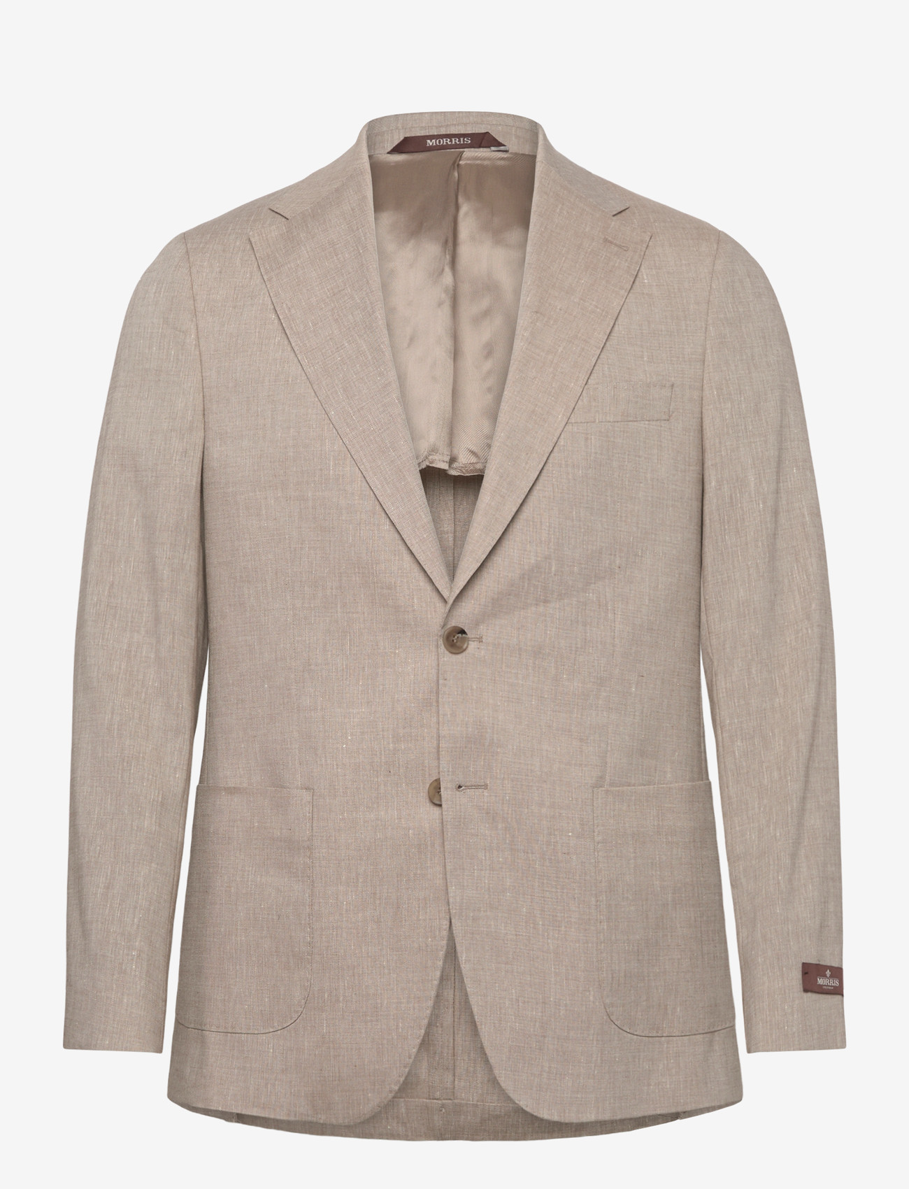 Morris - Morris Linen Suit Jacket - enkeltradede blazere - khaki - 1