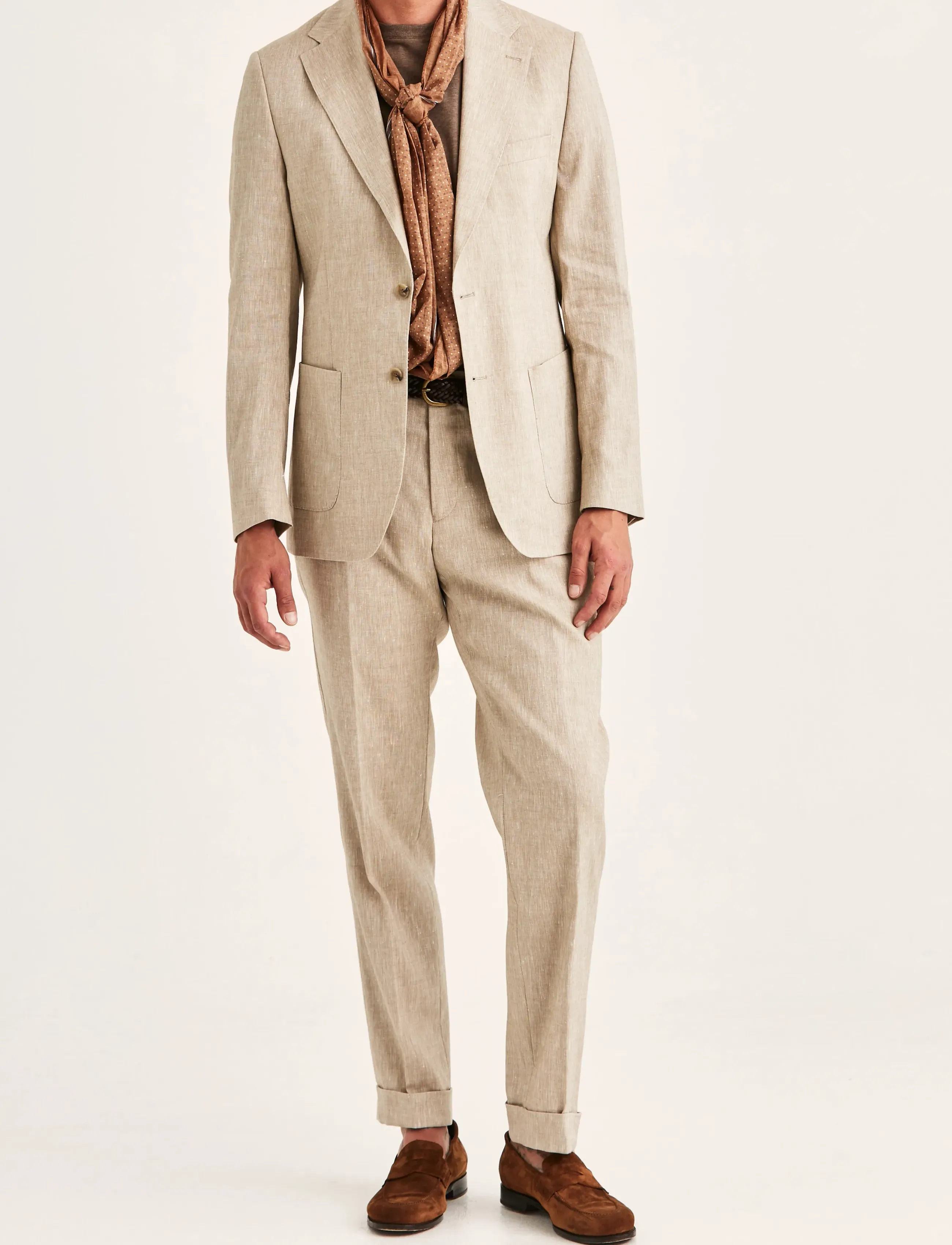 Morris - Morris Linen Suit Jacket - einreiher - khaki - 3