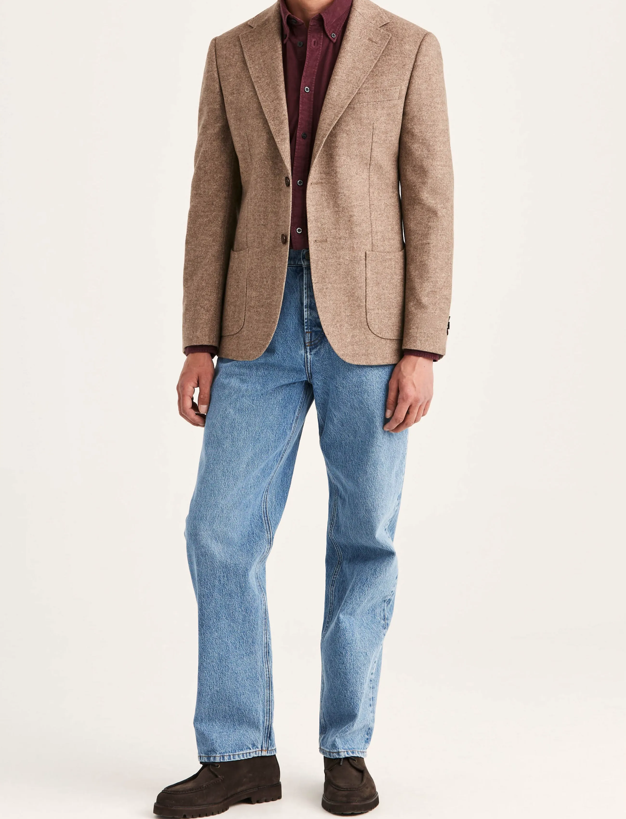Morris - Soft Herringbone Jacket - khaki - 3