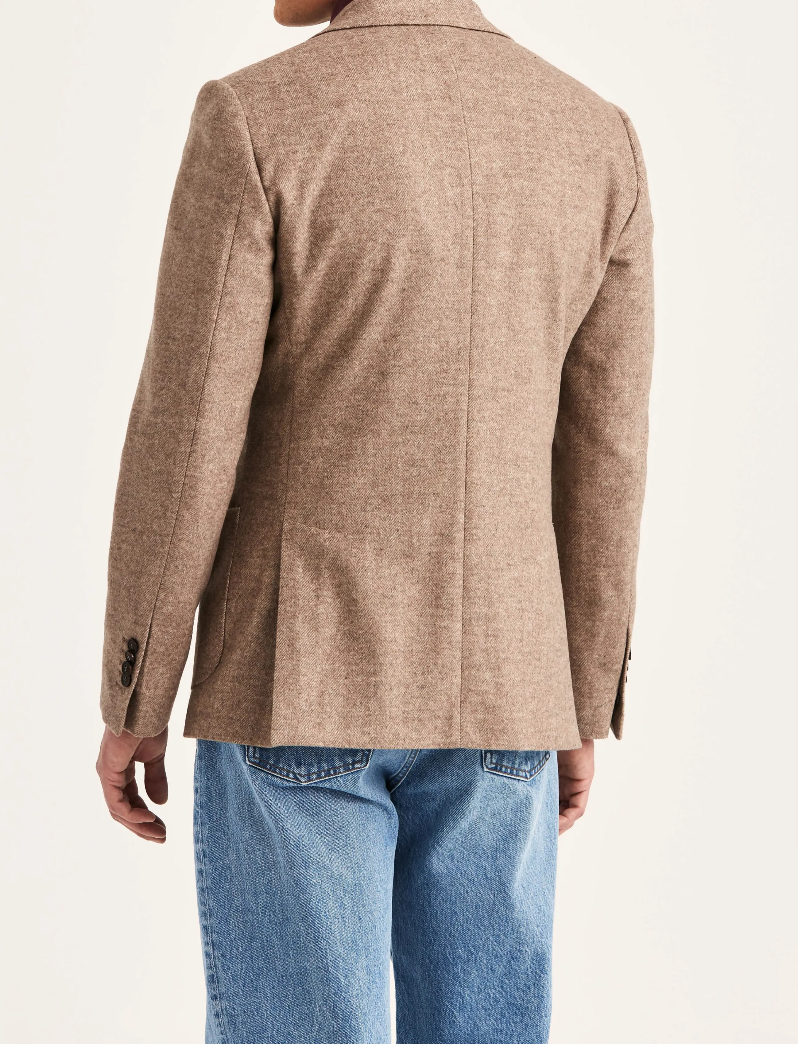 Morris - Soft Herringbone Jacket - khaki - 4