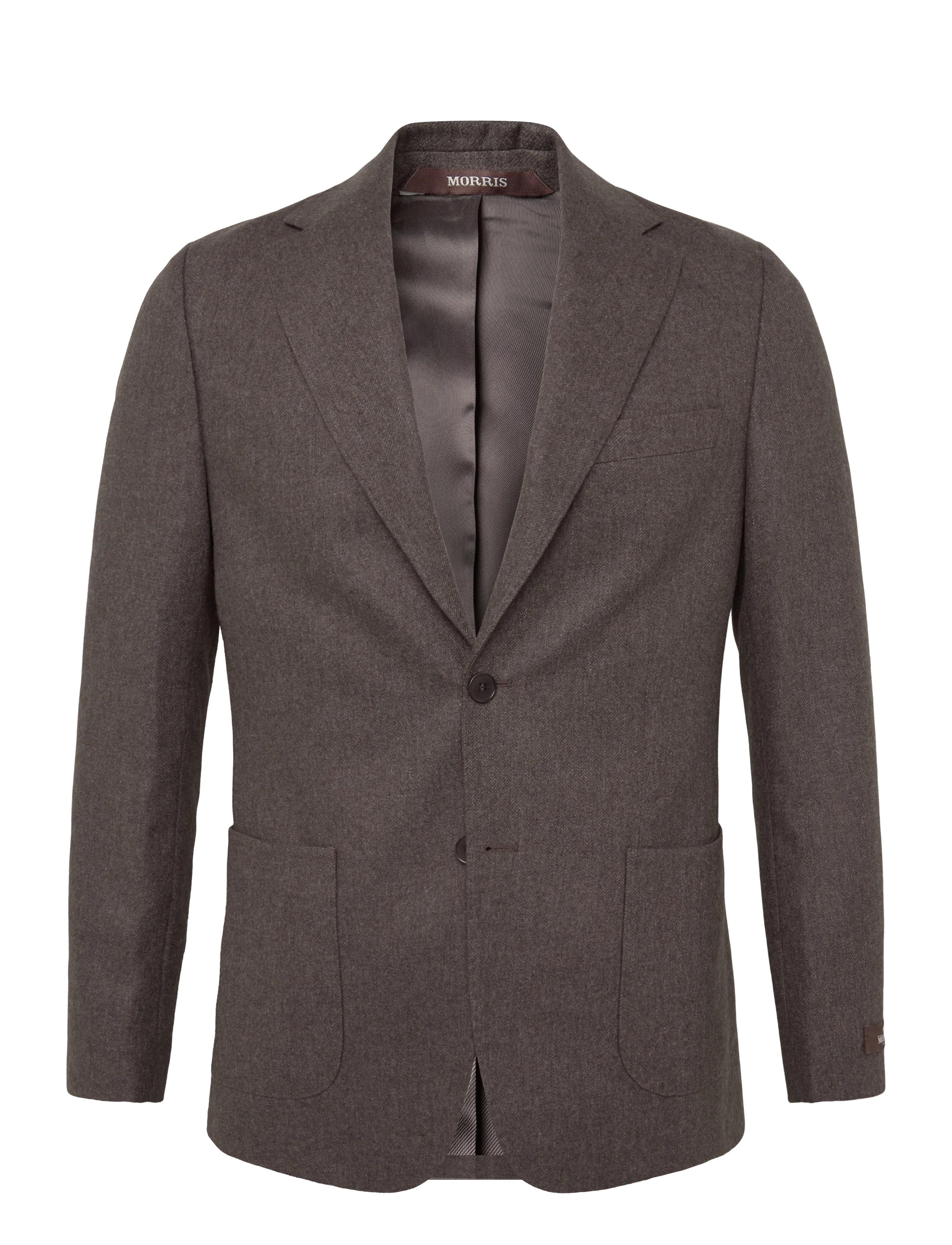 Morris - Flannel Suit Jacket - brown - 1