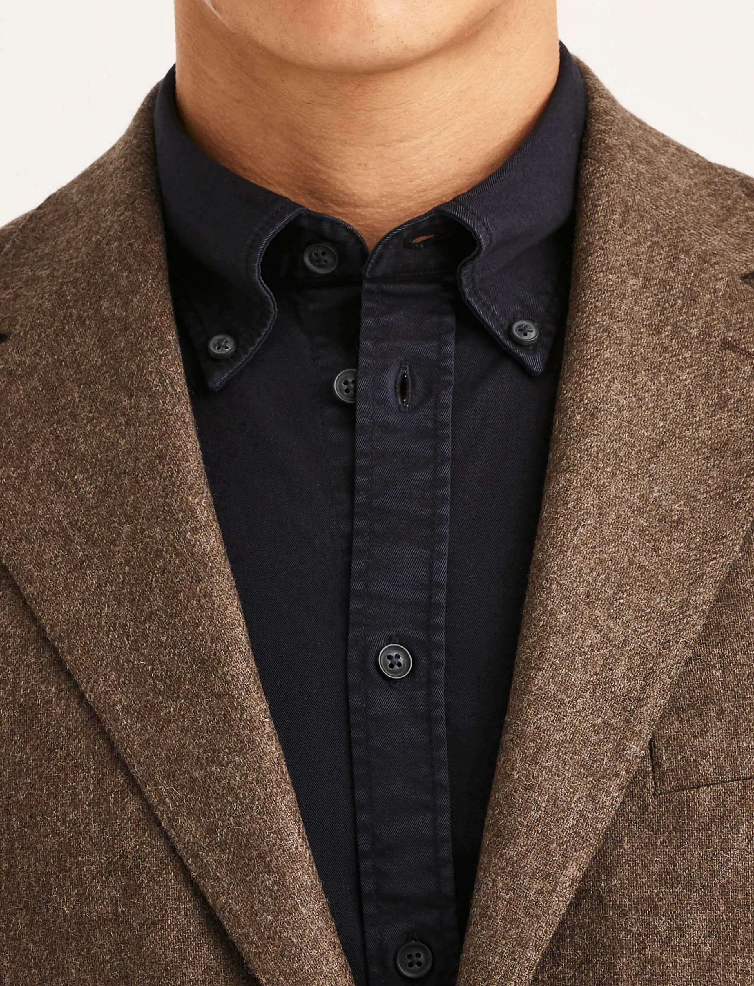 Morris - Flannel Suit Jacket - brown - 3