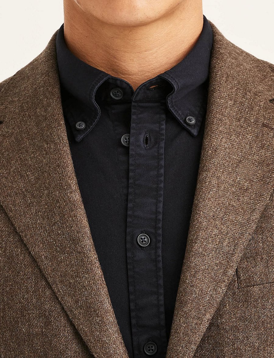 Morris - Flannel Suit Jacket - einreiher - brown - 3