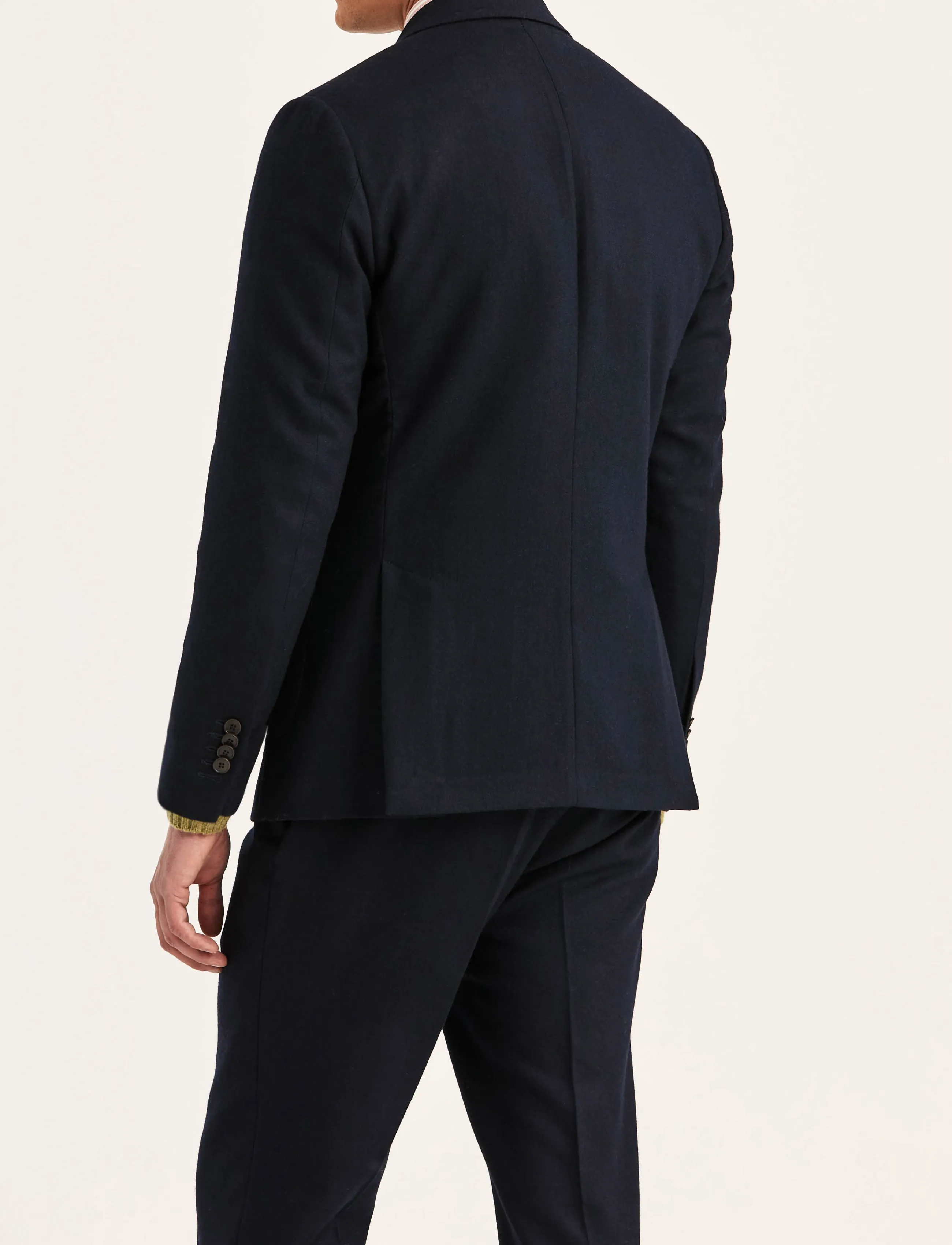 Morris - Flannel Suit Jacket - einreiher - navy - 0