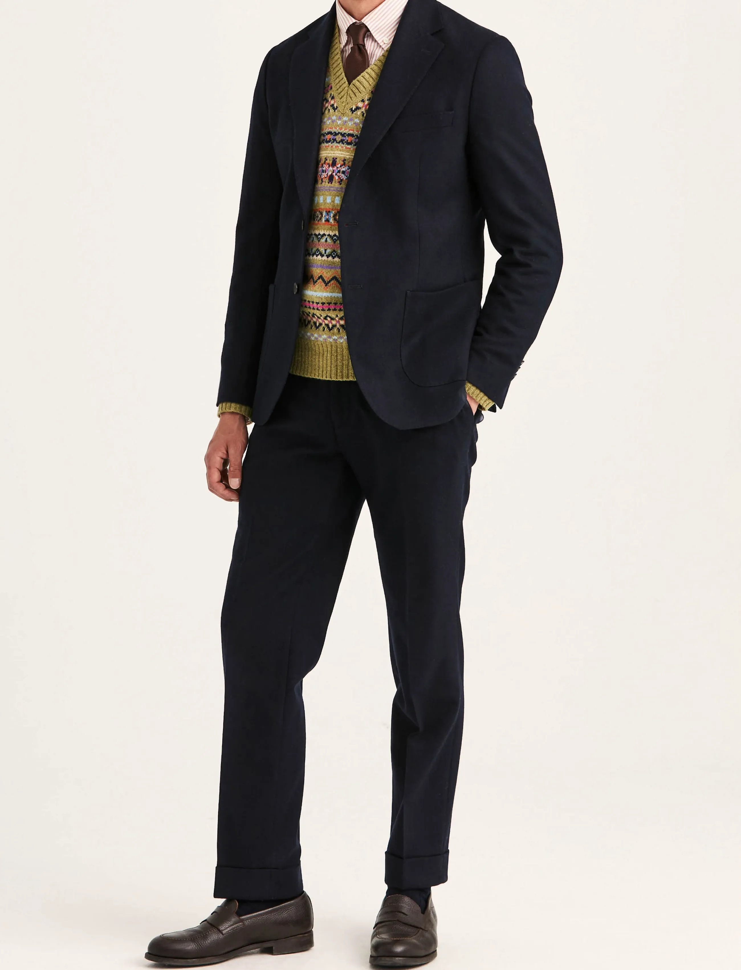Morris - Flannel Suit Jacket - einreiher - navy - 5