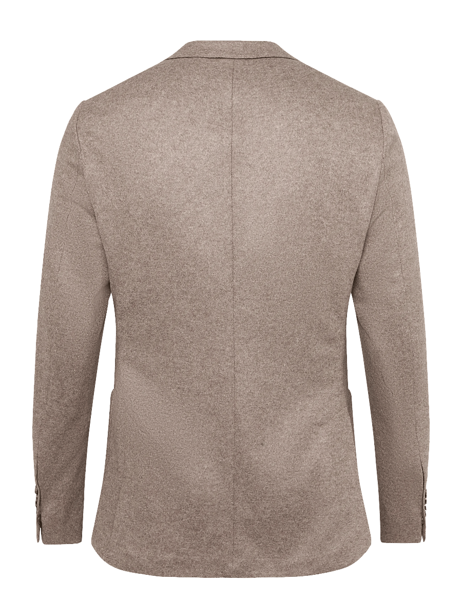 Morris - Wool Jersey Jacket - single breasted blazers - brown - 2