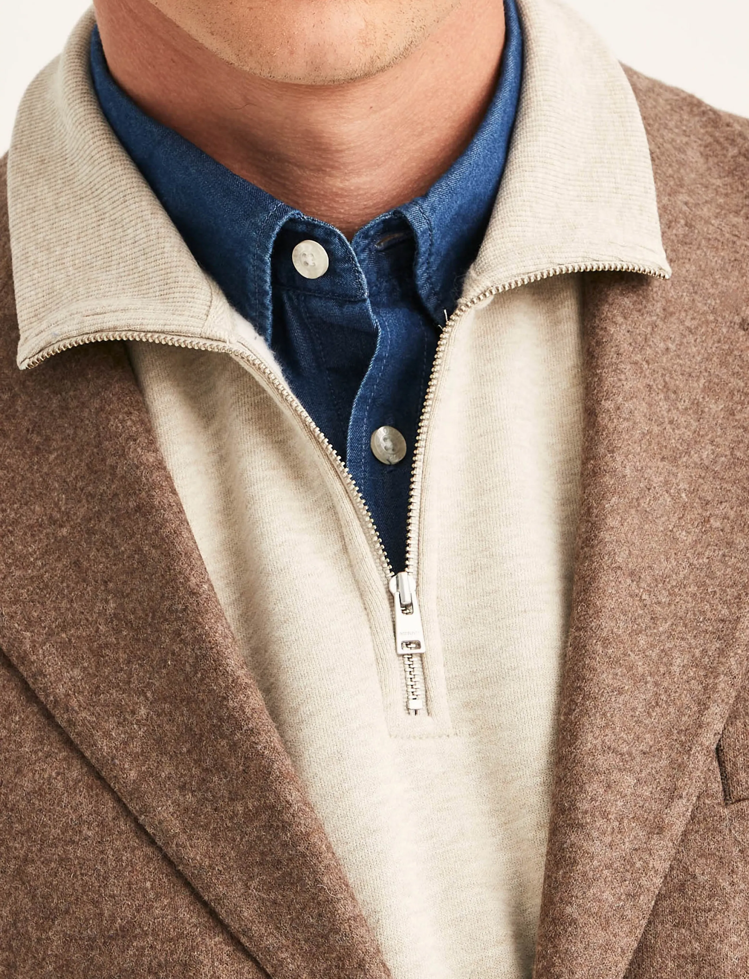 Morris - Wool Jersey Jacket - single breasted blazers - brown - 5