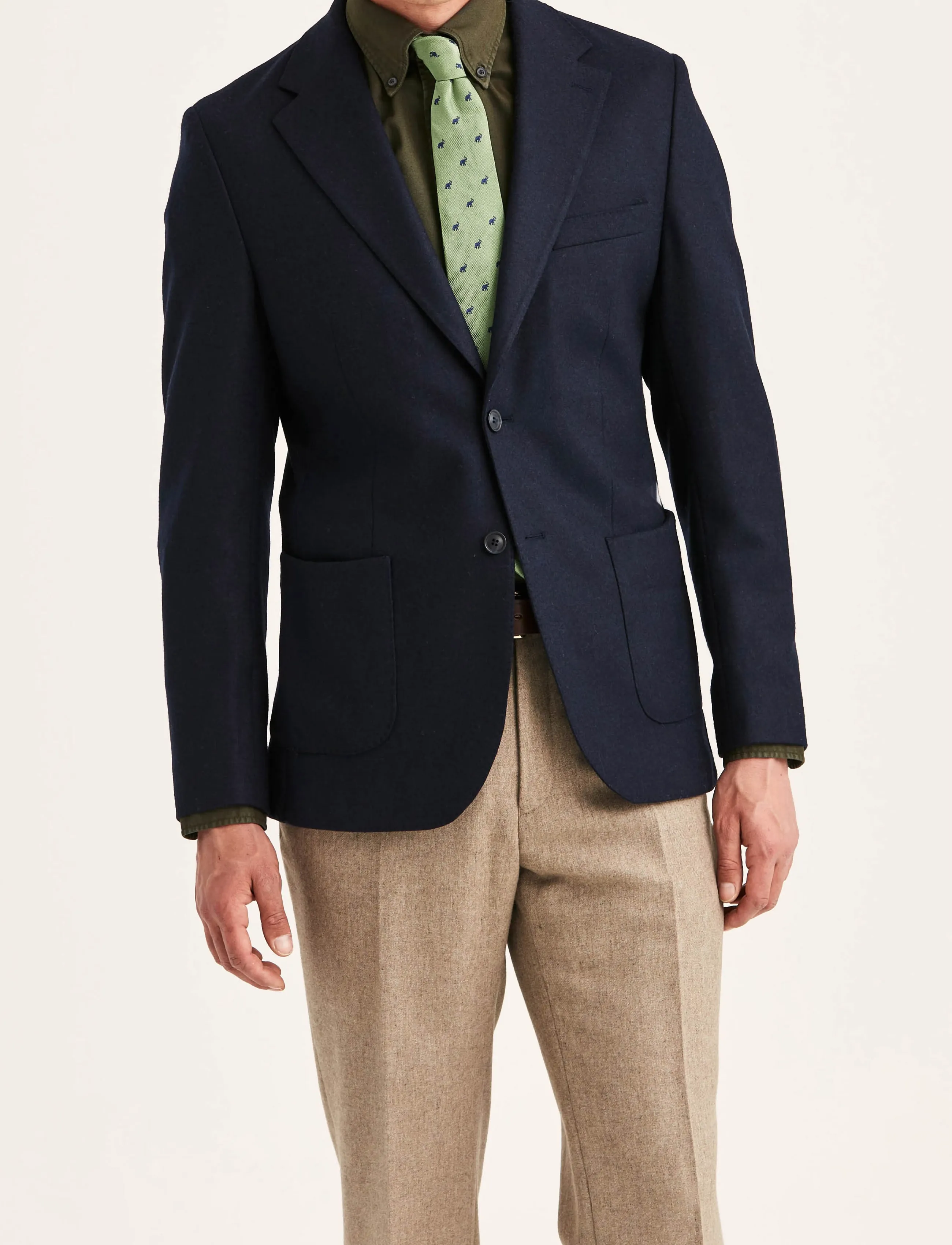Morris - Wool Jersey Jacket - navy - 0