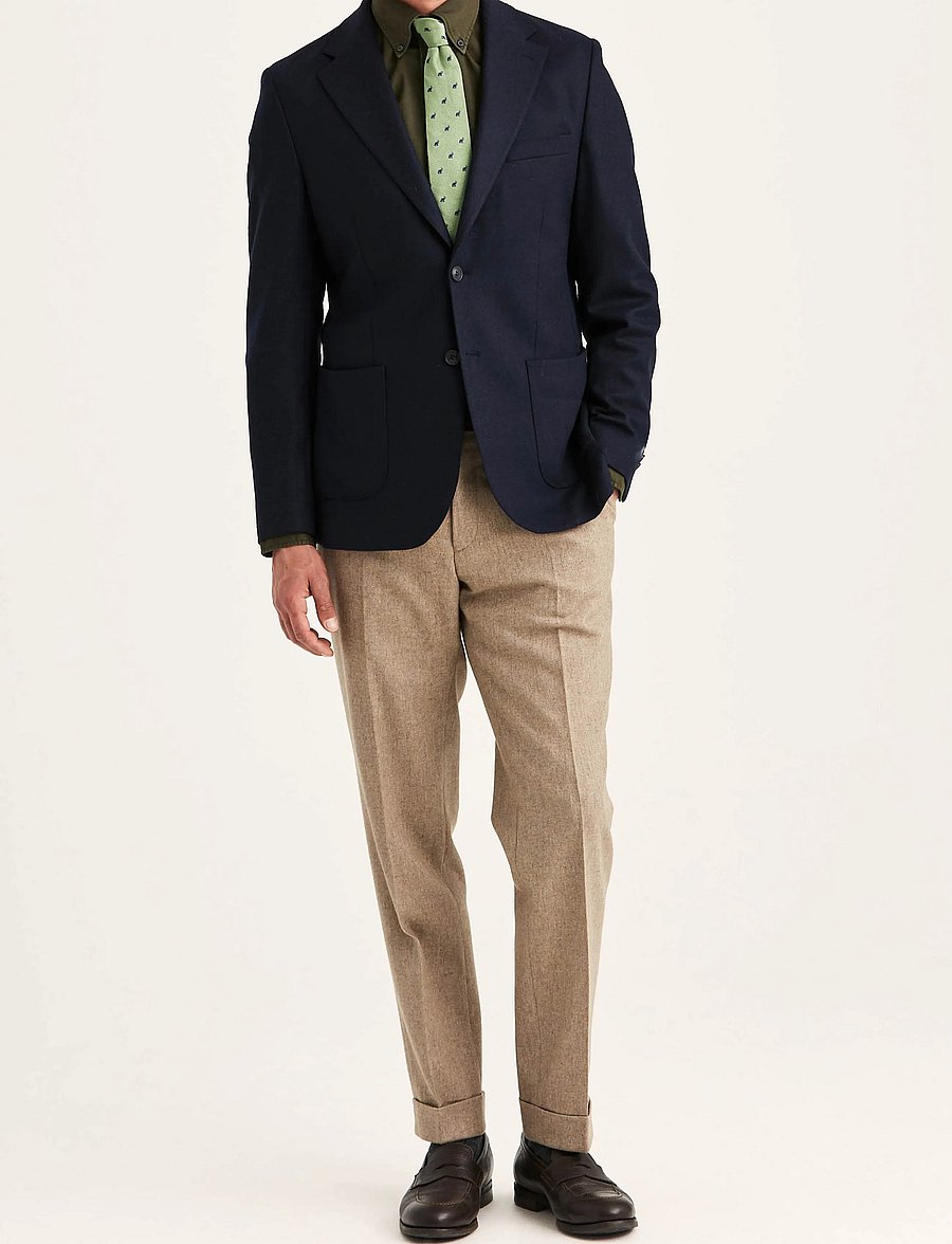 Morris - Wool Jersey Jacket - Üherealised pintsakud - navy - 3