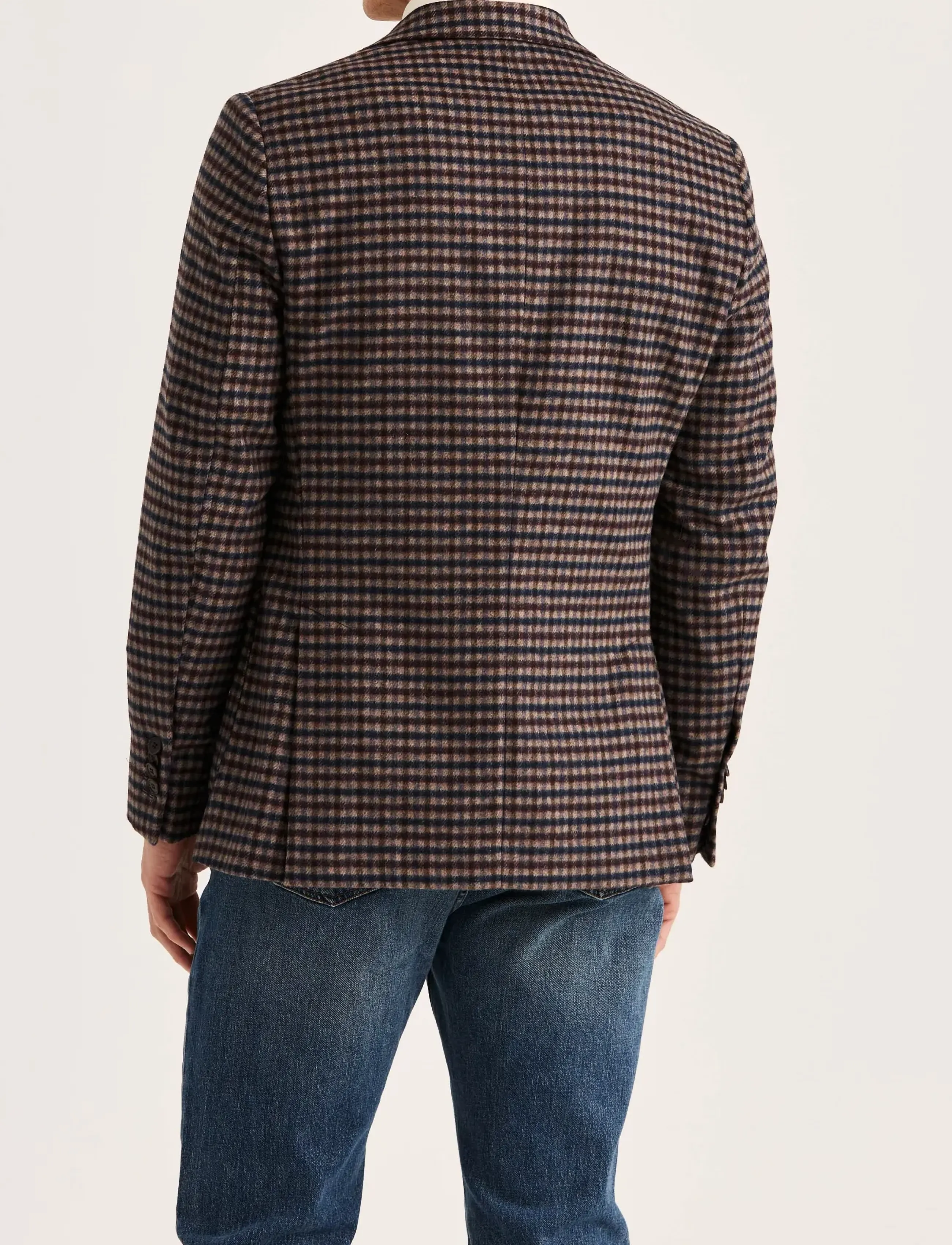 Morris - Soft Check Jacket - einreiher - brown - 4