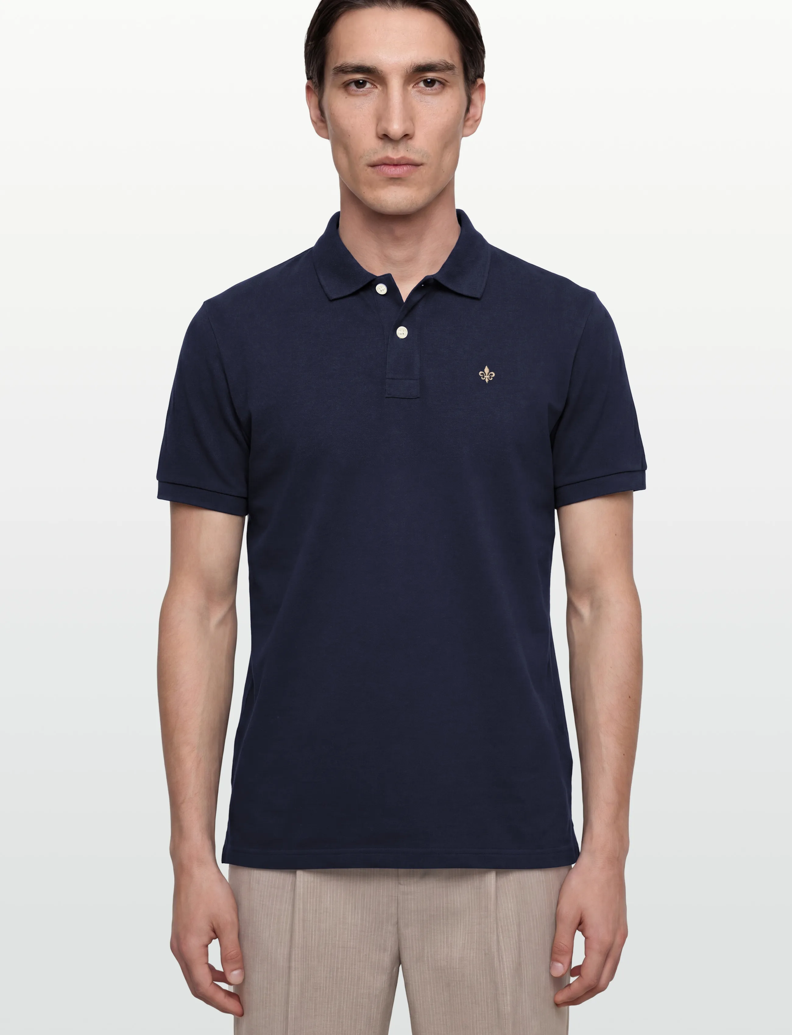 Morris - New Piqué - short-sleeved polos - navy - 3