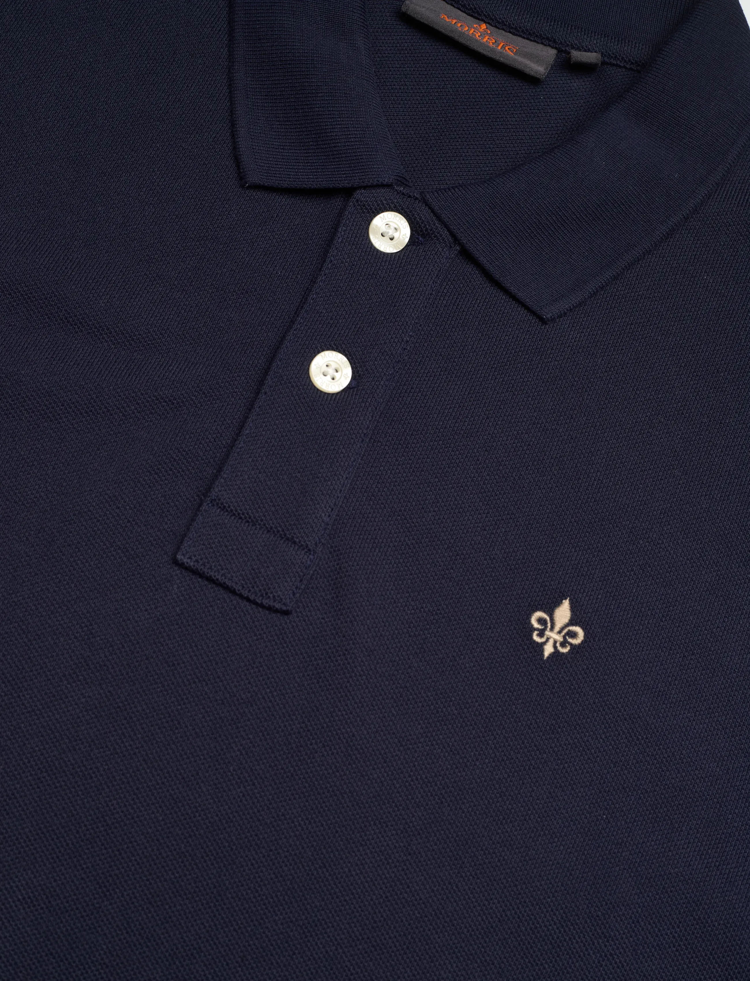 Morris - New Piqué - short-sleeved polos - navy - 5