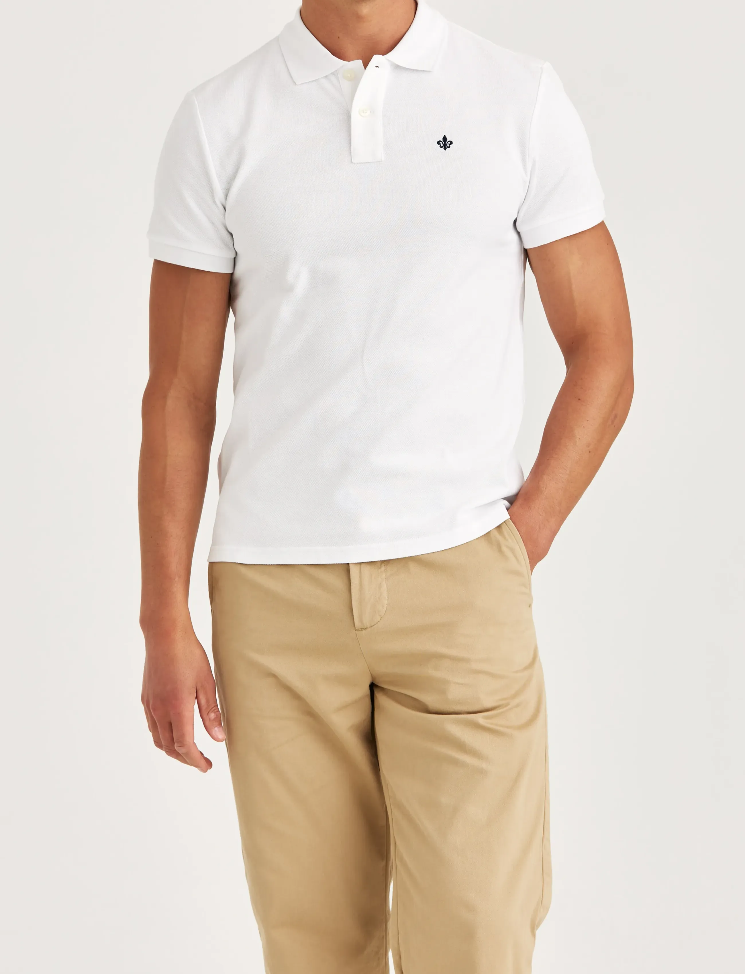 Morris New Piqué, M, White, Poloer > Kortærmede, Herre