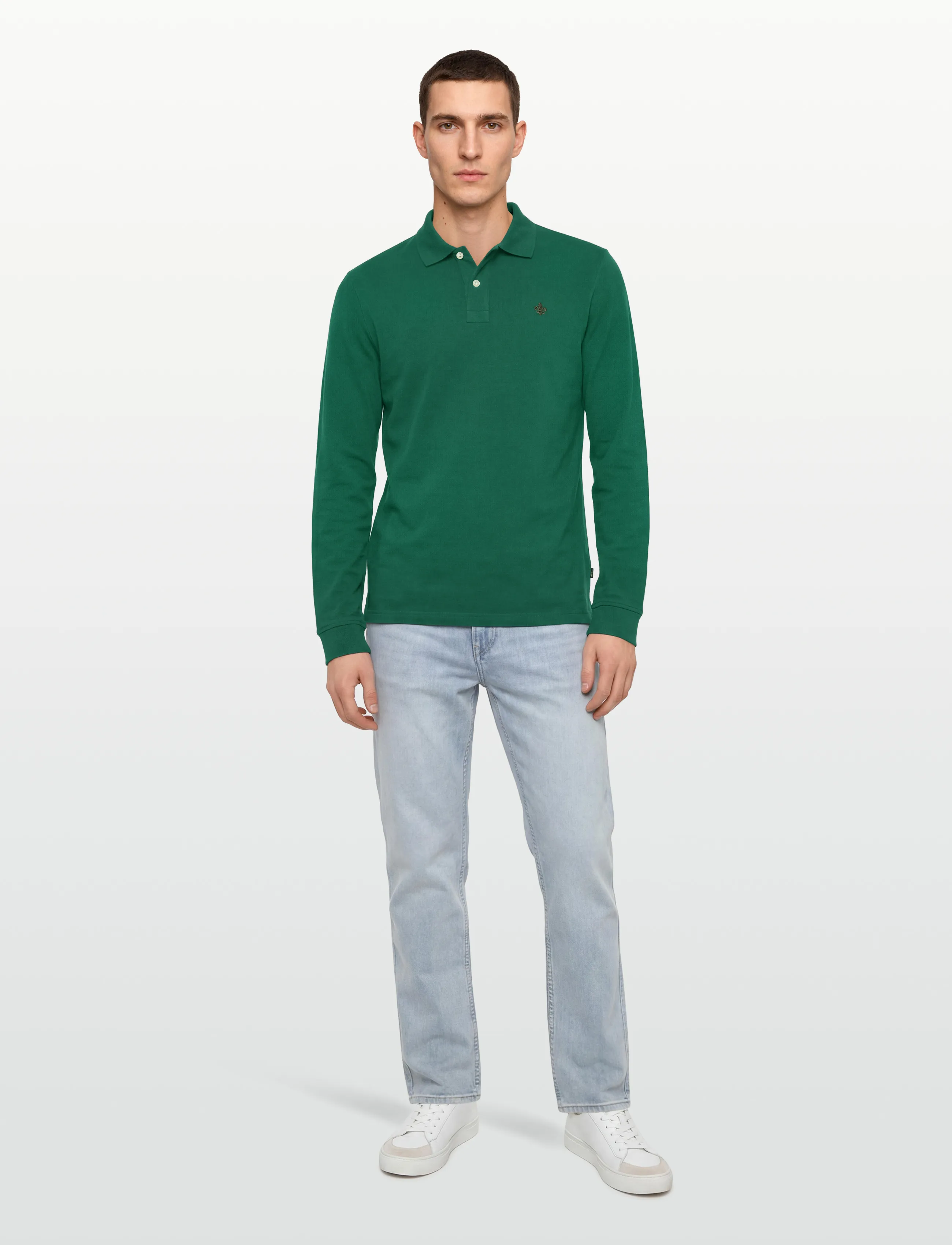 Morris Camden Ls Polo, S, Green, Poloer > Langærmede, Herre