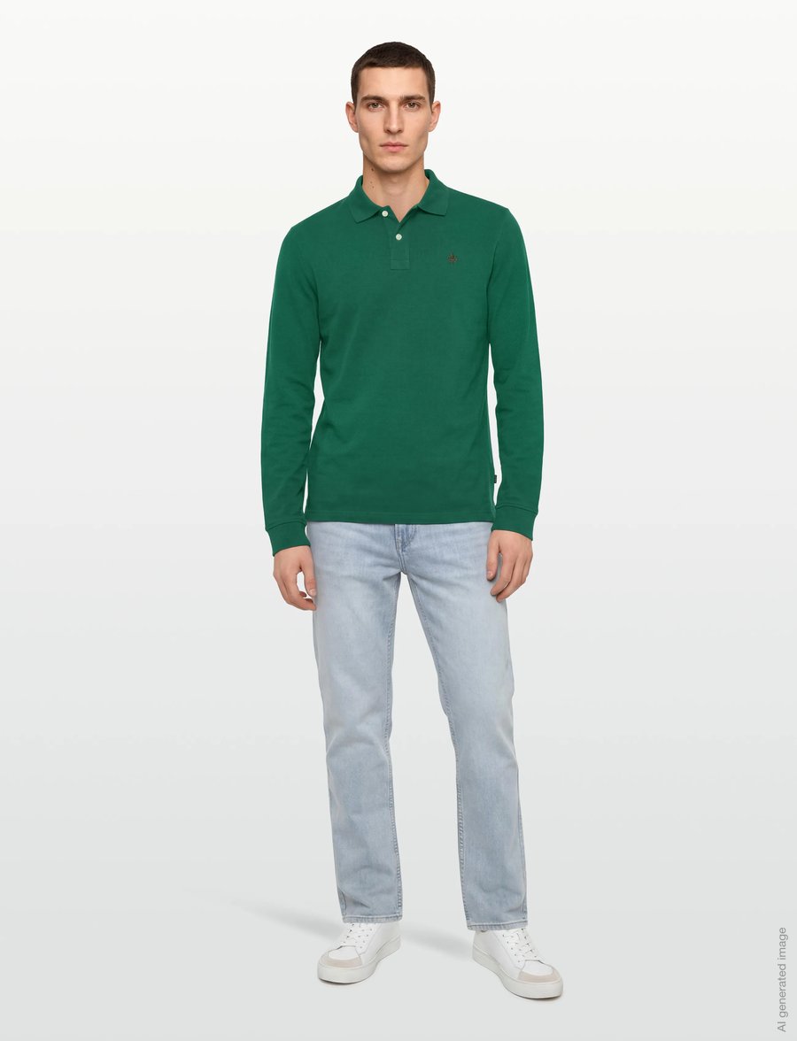 Morris - Camden LS Polo - langärmelig - green - 0