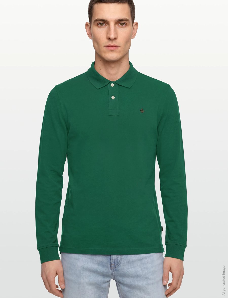 Morris - Camden LS Polo - langärmelig - green - 3