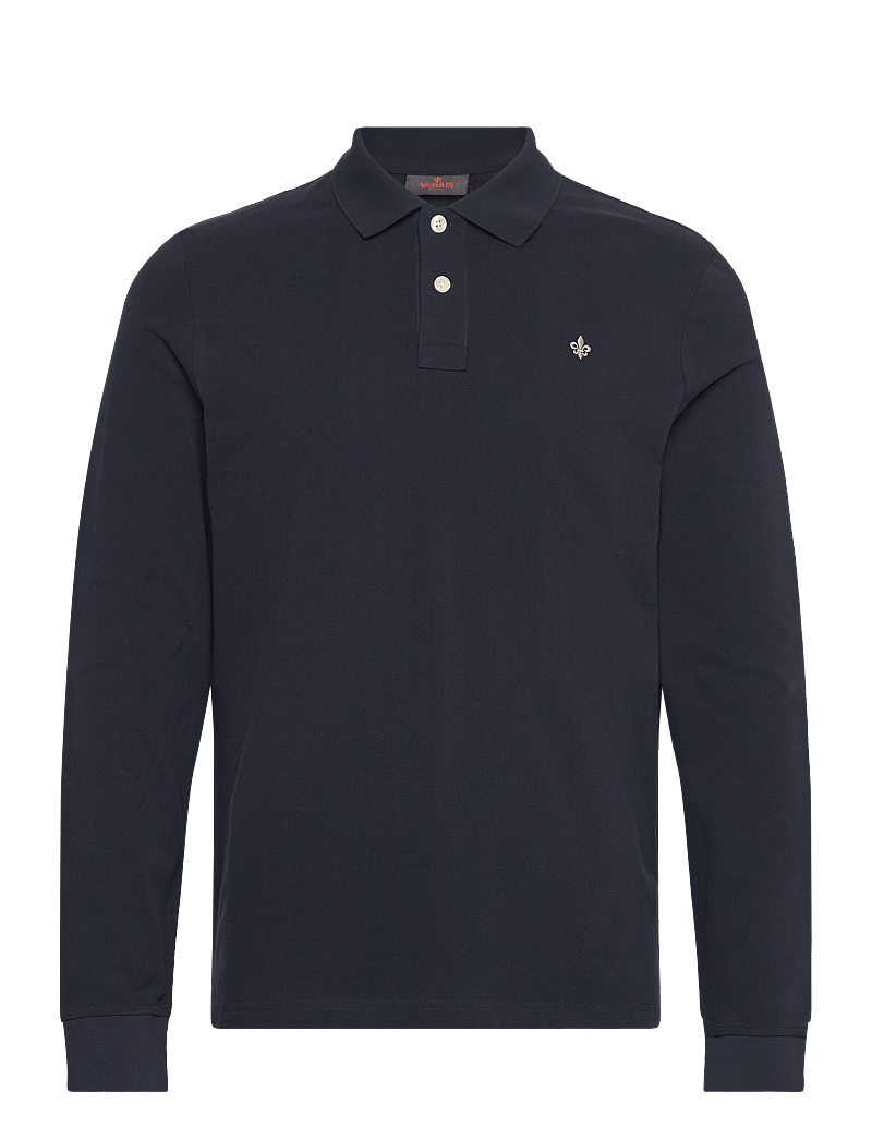 Morris - Camden LS Polo - lange mouwen - old blue - 0