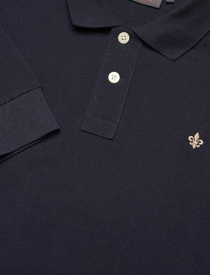 Morris - Camden LS Polo - lange mouwen - old blue - 2