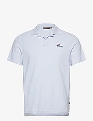 Morris - Resort Piqué Shirt - short-sleeved polos - light blue - 0