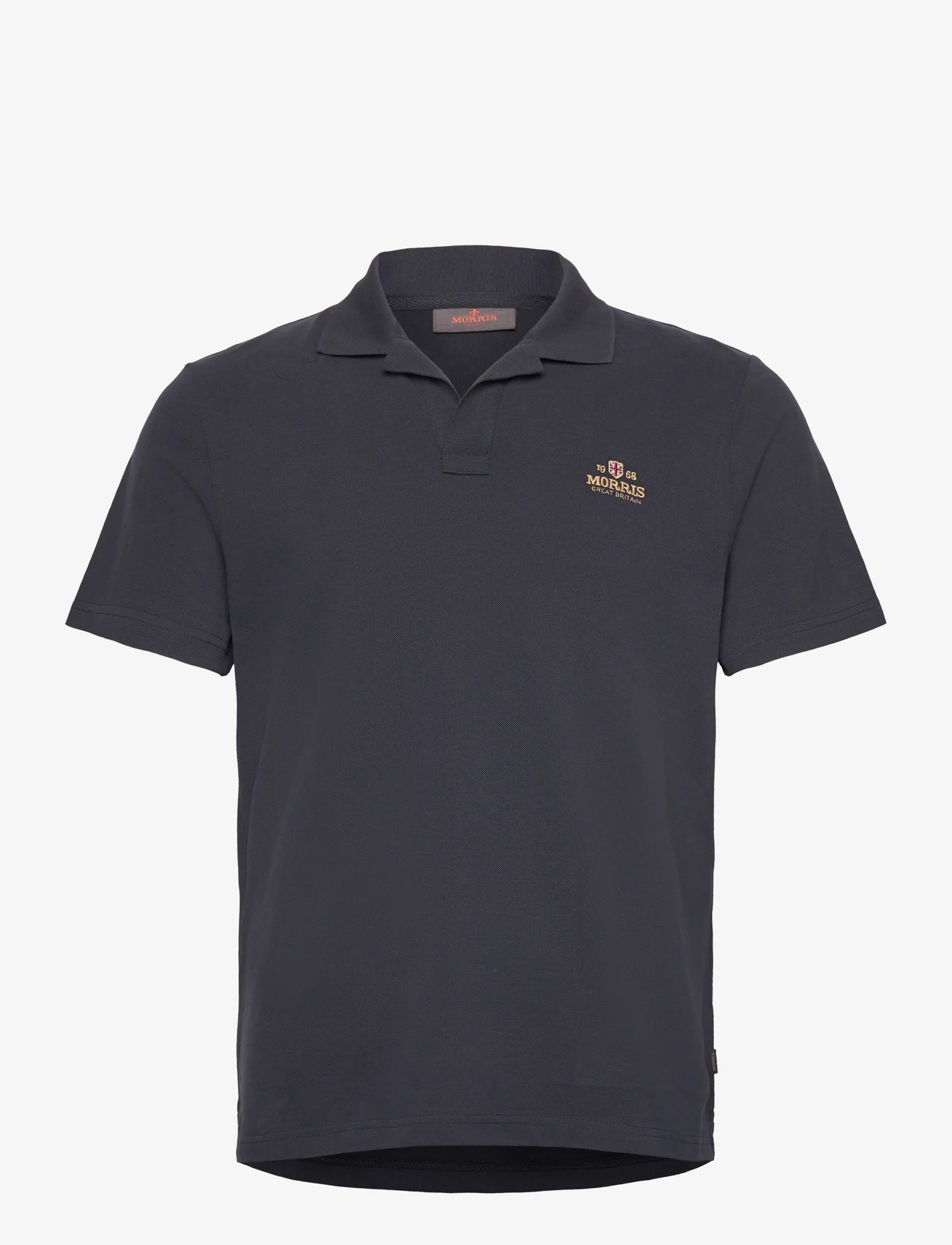 Morris - Resort Piqué Shirt - short-sleeved polos - old blue - 0