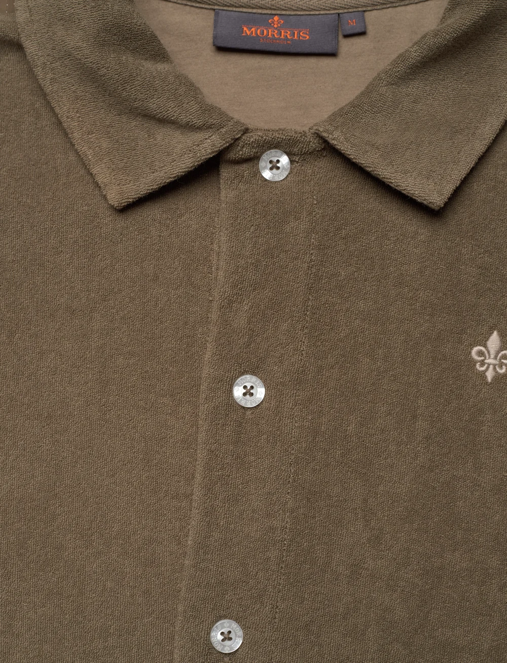 Morris - Lily Terry Shirt - marškiniai trumpomis rankovėmis - olive - 2