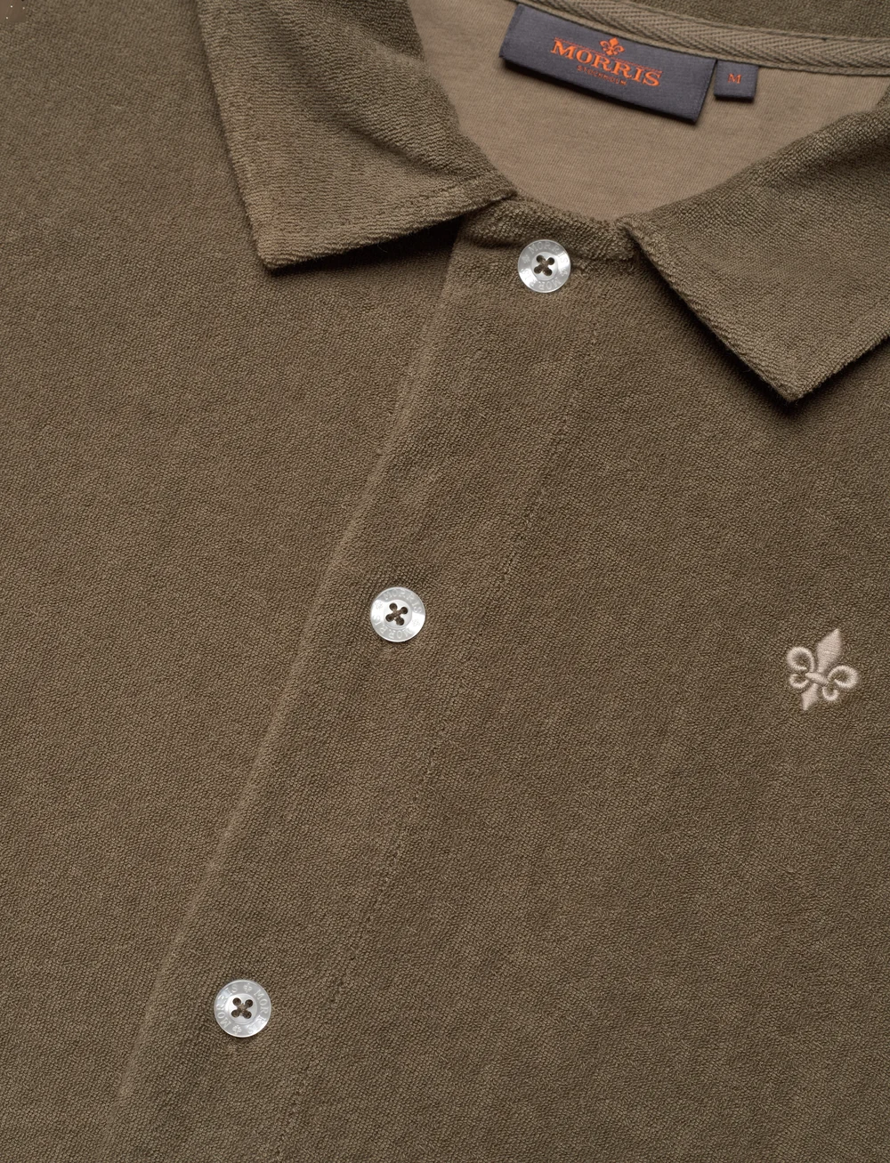 Morris - Lily Terry Shirt - marškiniai trumpomis rankovėmis - olive - 3