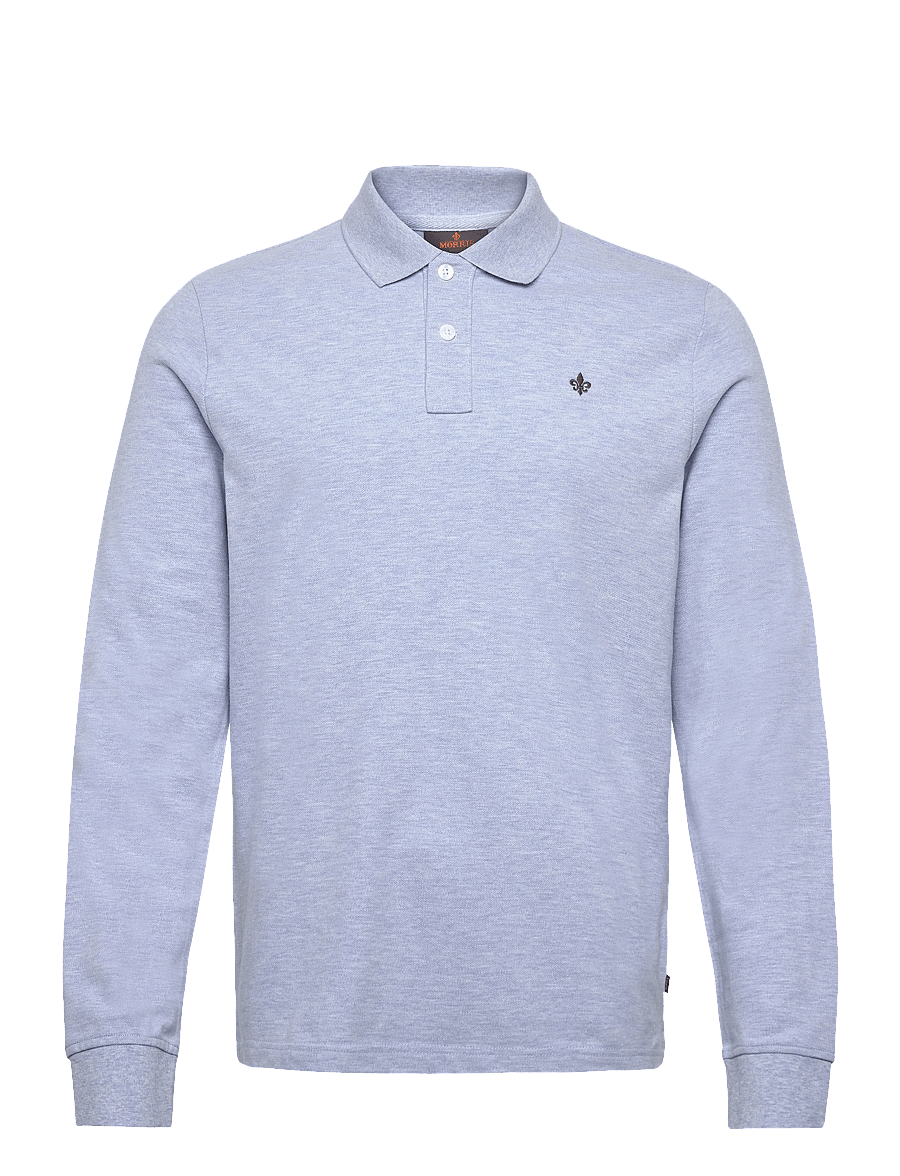 Morris - Camden LS Polo Shirt - langermede - blue - 1