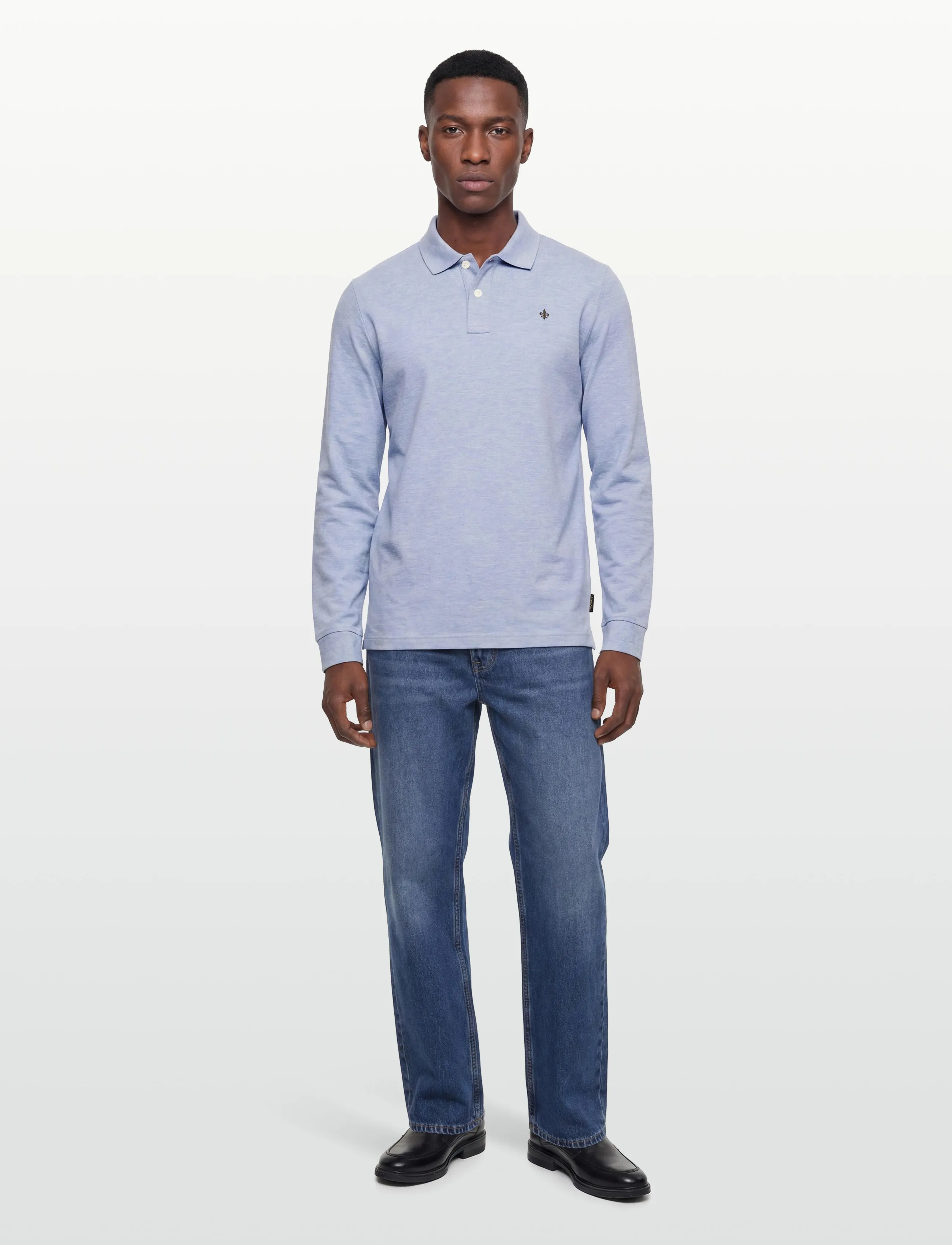 Morris Camden LS Polo Shirt - Polo Shirts - BLUE / blue