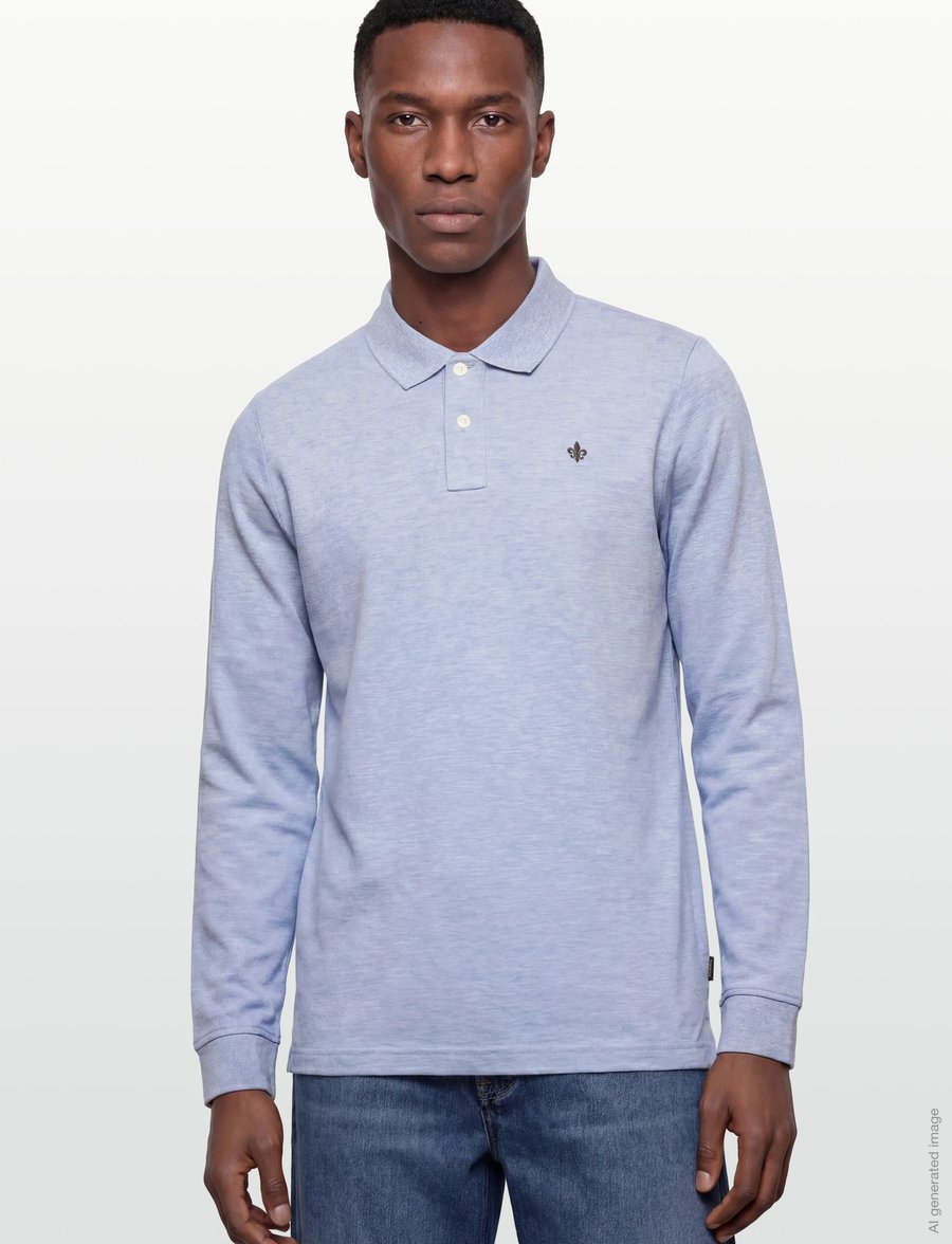 Morris - Camden LS Polo Shirt - langermede - blue - 3