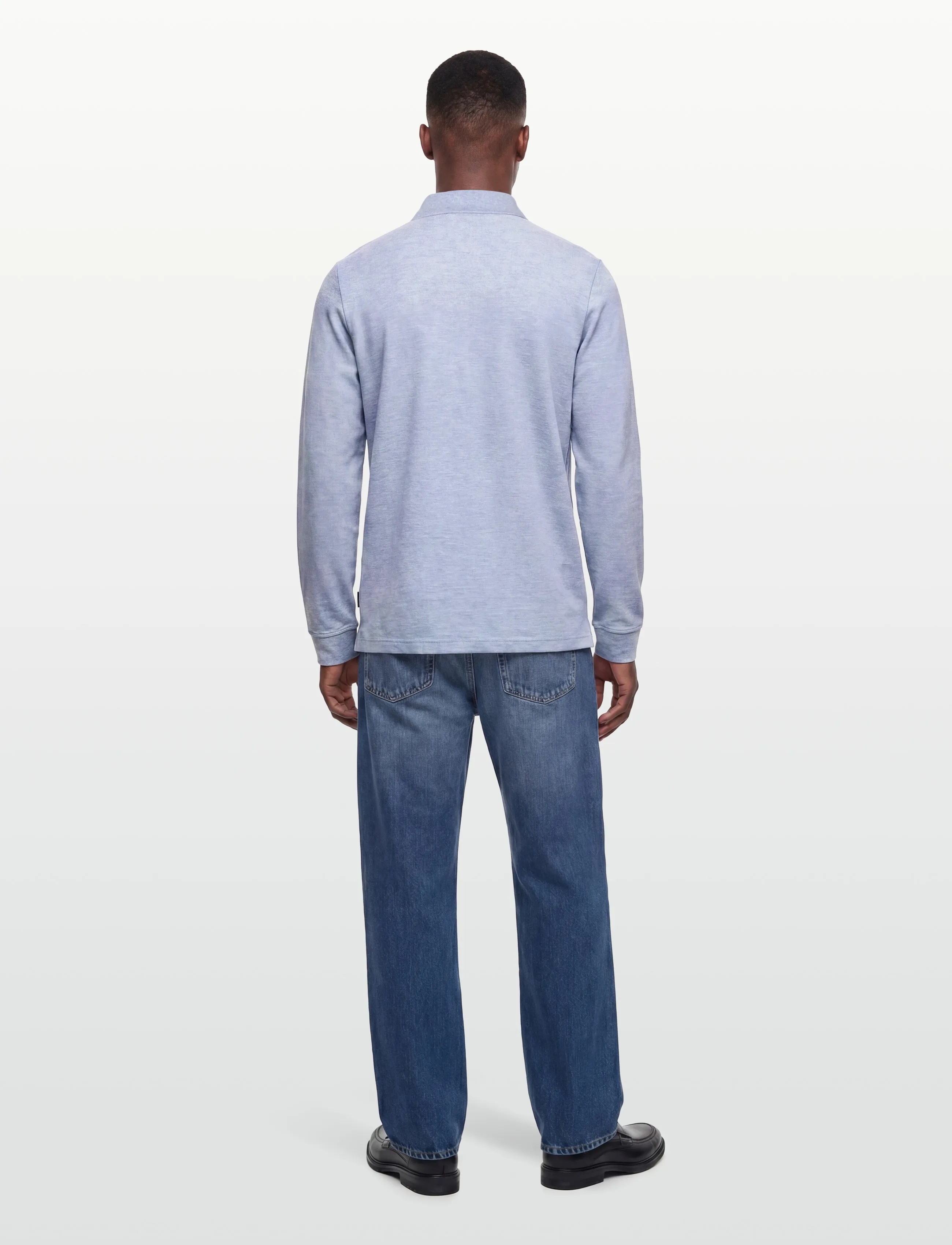 Morris - Camden LS Polo Shirt - langermede - blue - 4
