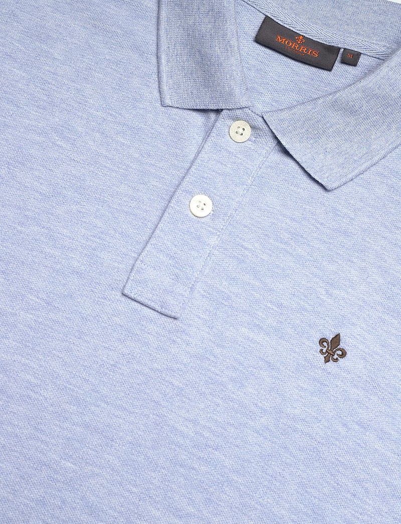 Morris - Camden LS Polo Shirt - langærmede poloer - blue - 5
