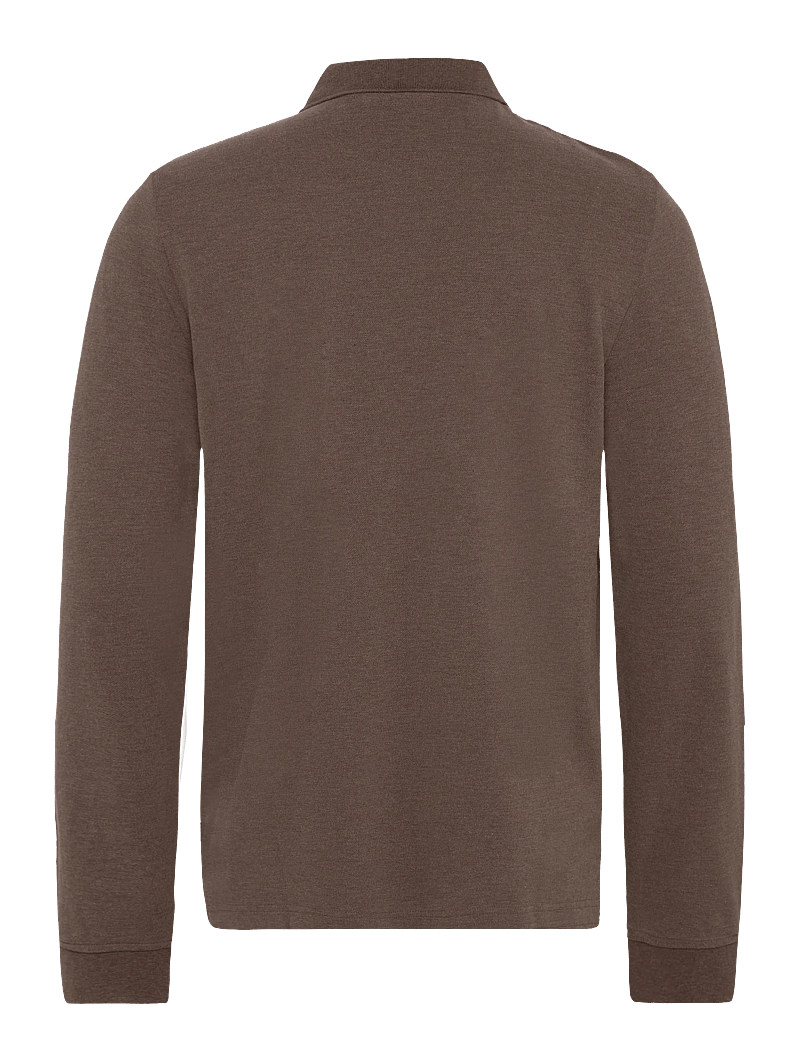Morris - Camden LS Polo Shirt - langærmede poloer - brown - 2