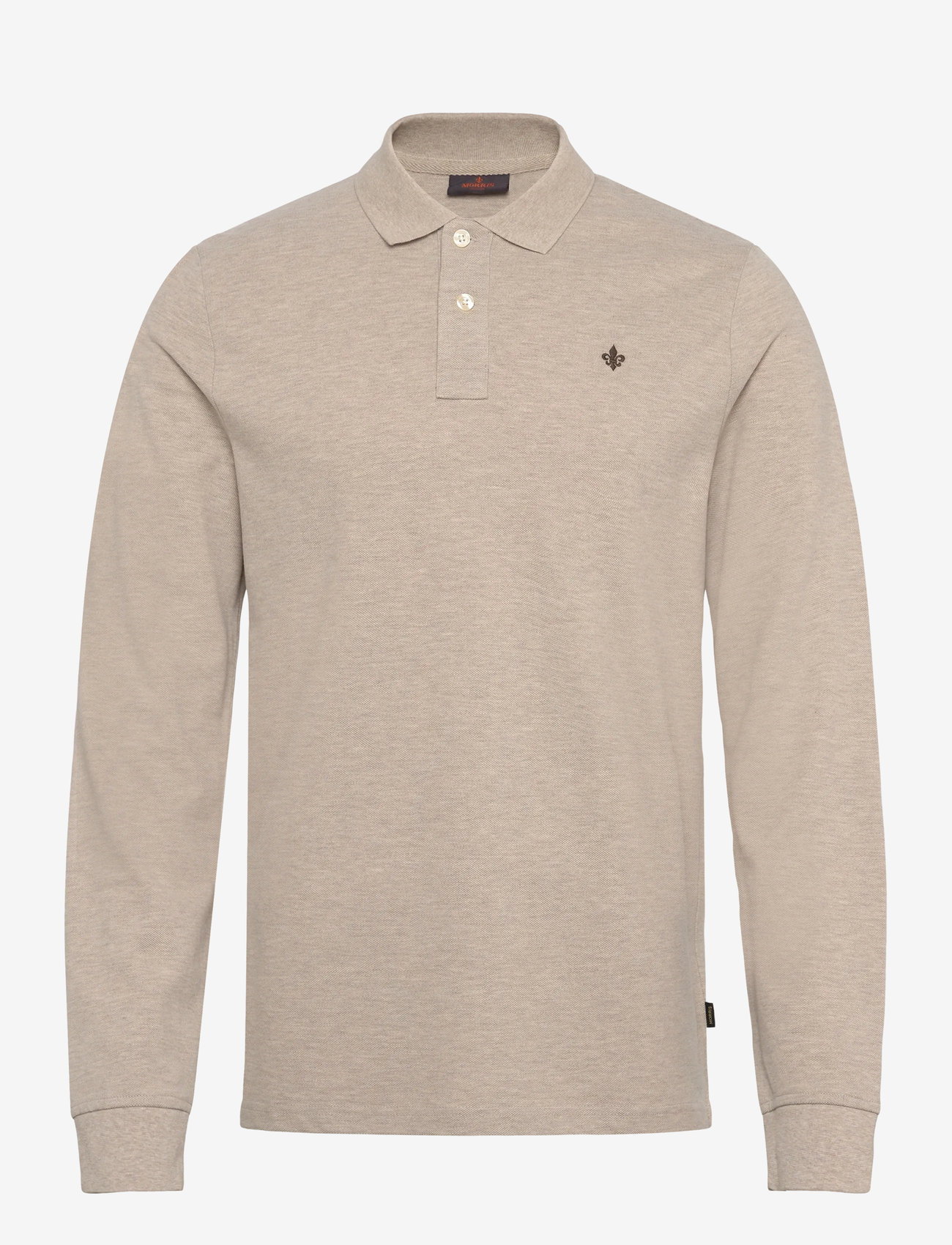 Morris - Camden LS Polo Shirt - långärmade pikéer - khaki - 1