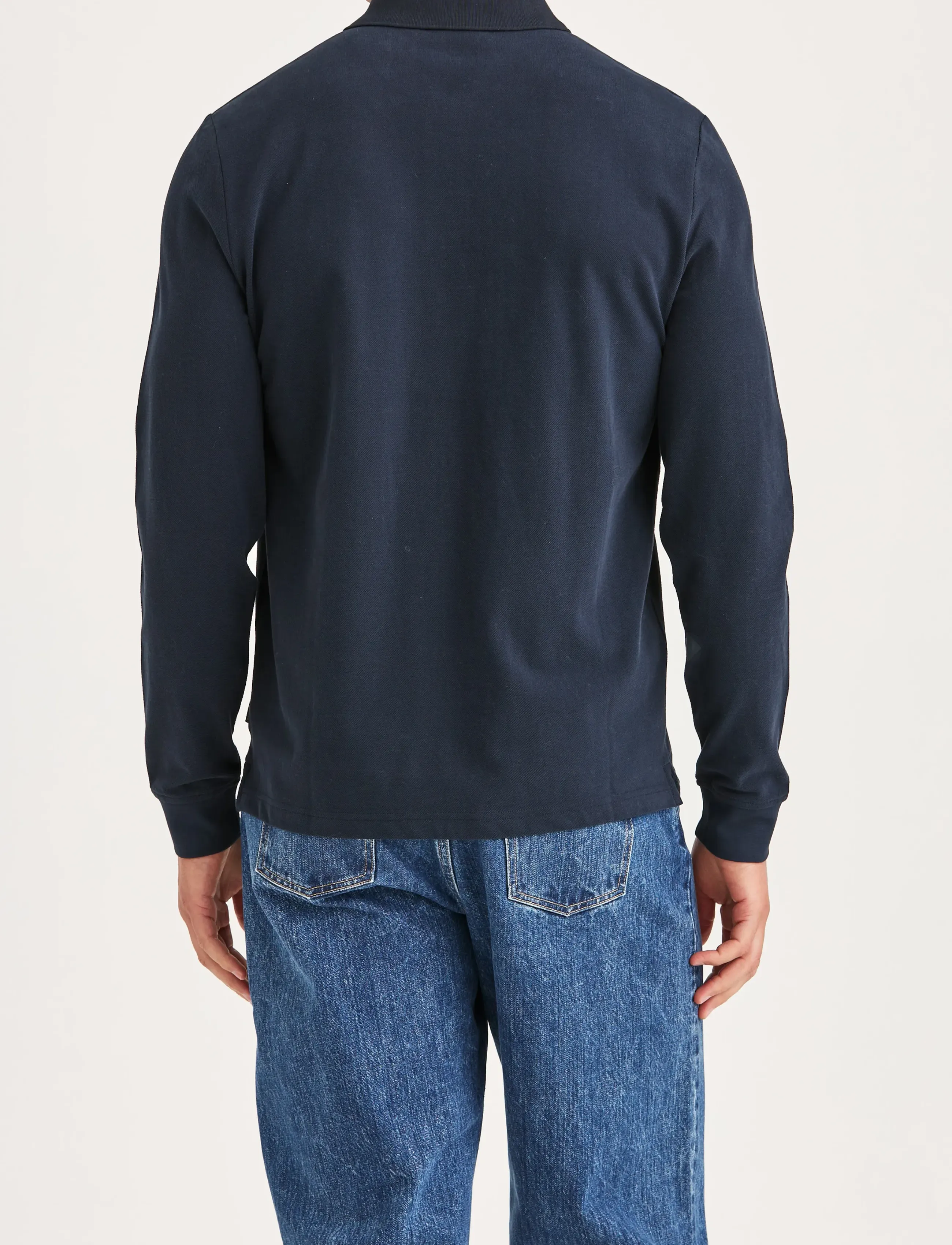 Morris - Camden LS Polo Shirt - langärmelig - old blue - 4