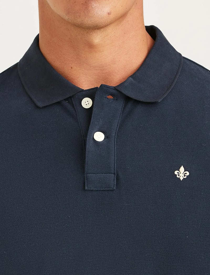 Morris - Camden LS Polo Shirt - langærmede poloer - old blue - 5