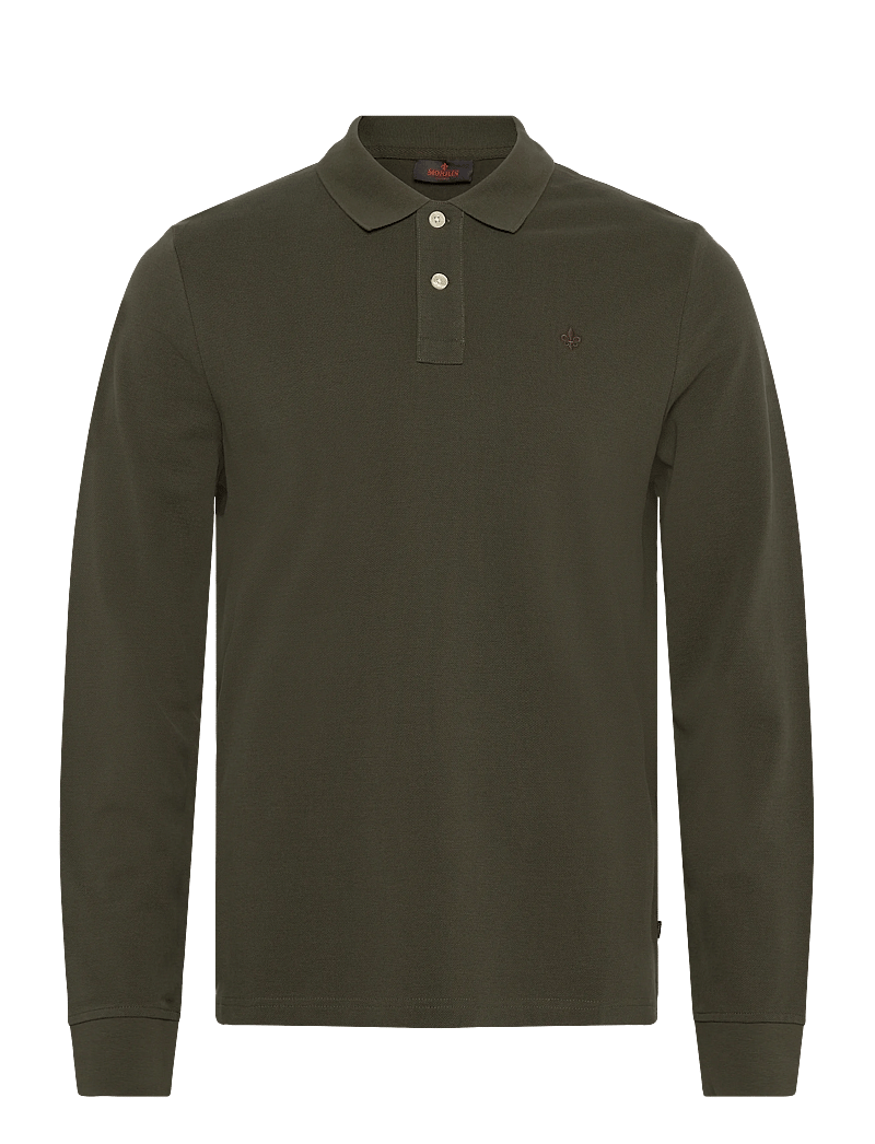 Morris - Camden LS Polo Shirt - langärmelig - olive - 1