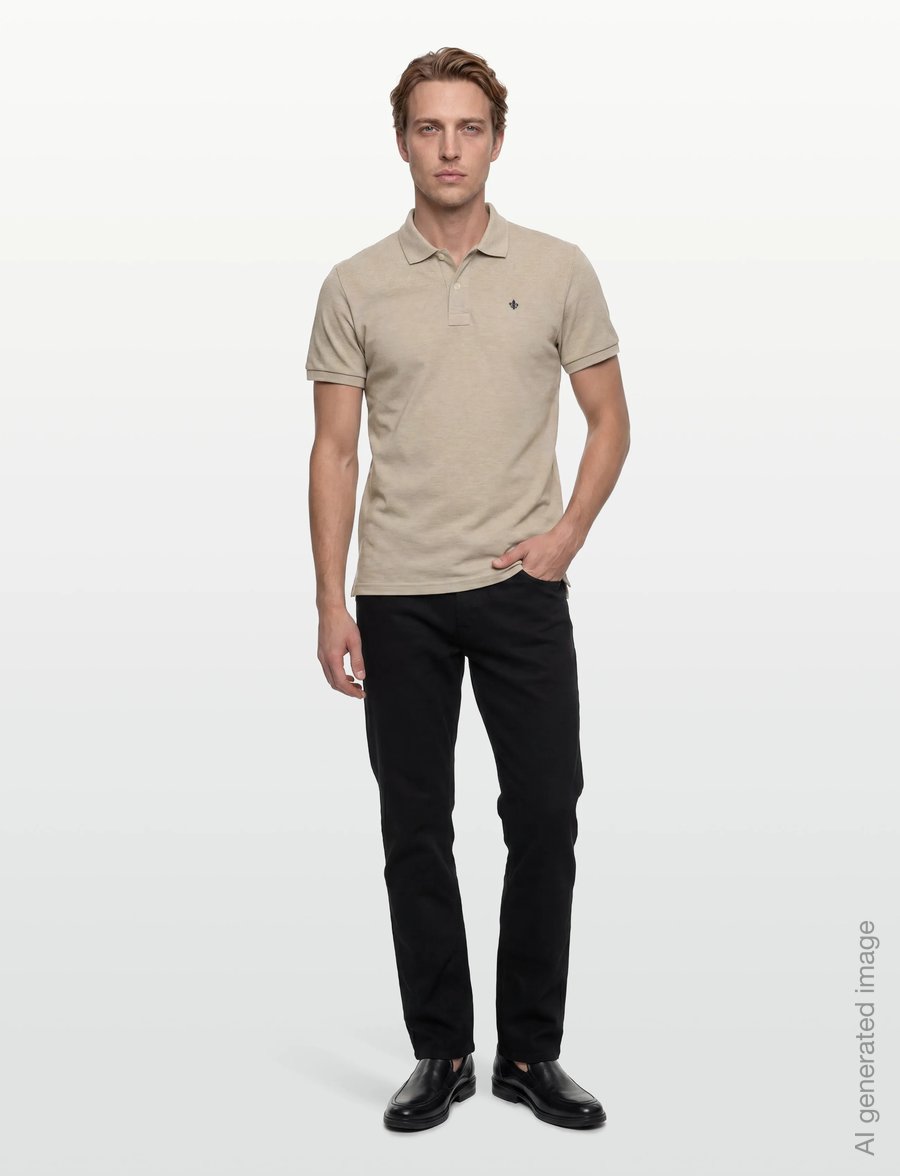 Morris - New Piqué - kortærmede poloer - khaki - 0