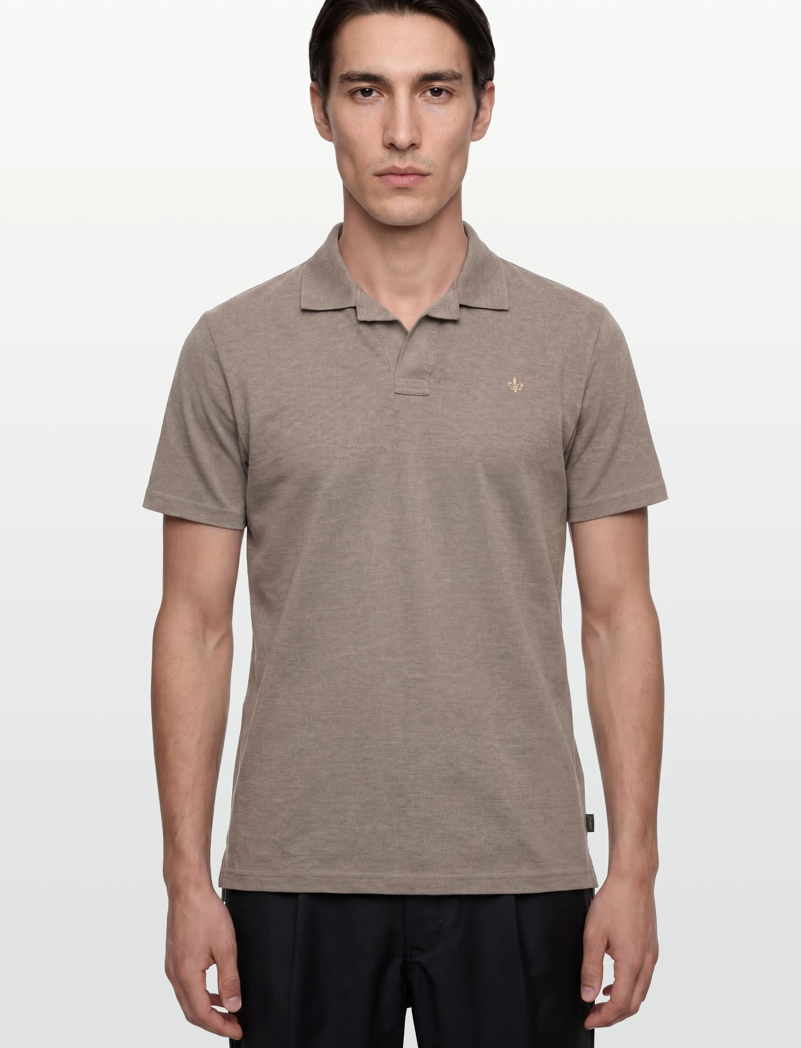 Morris - Dylan Piqué Shirt - short-sleeved polos - brown - 3