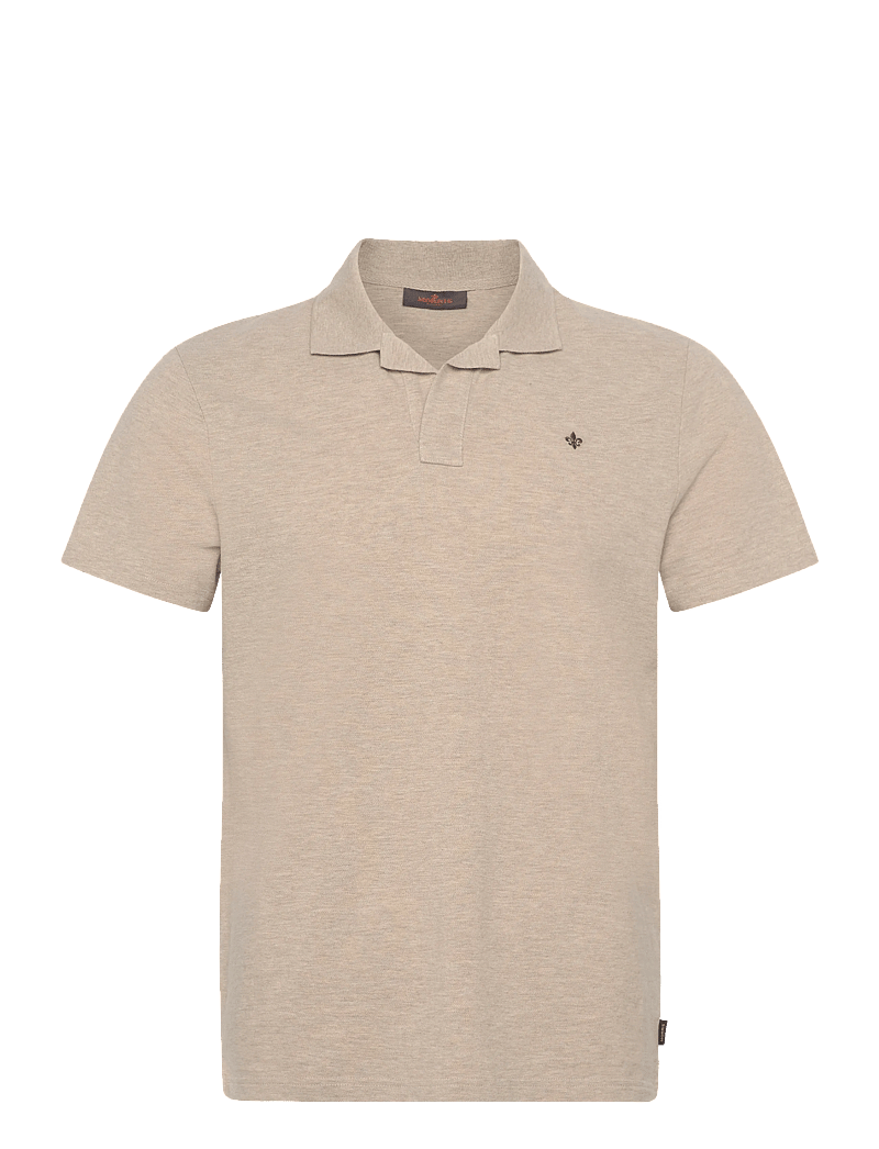 Morris - Dylan Piqué Shirt - kortærmede poloer - khaki - 0