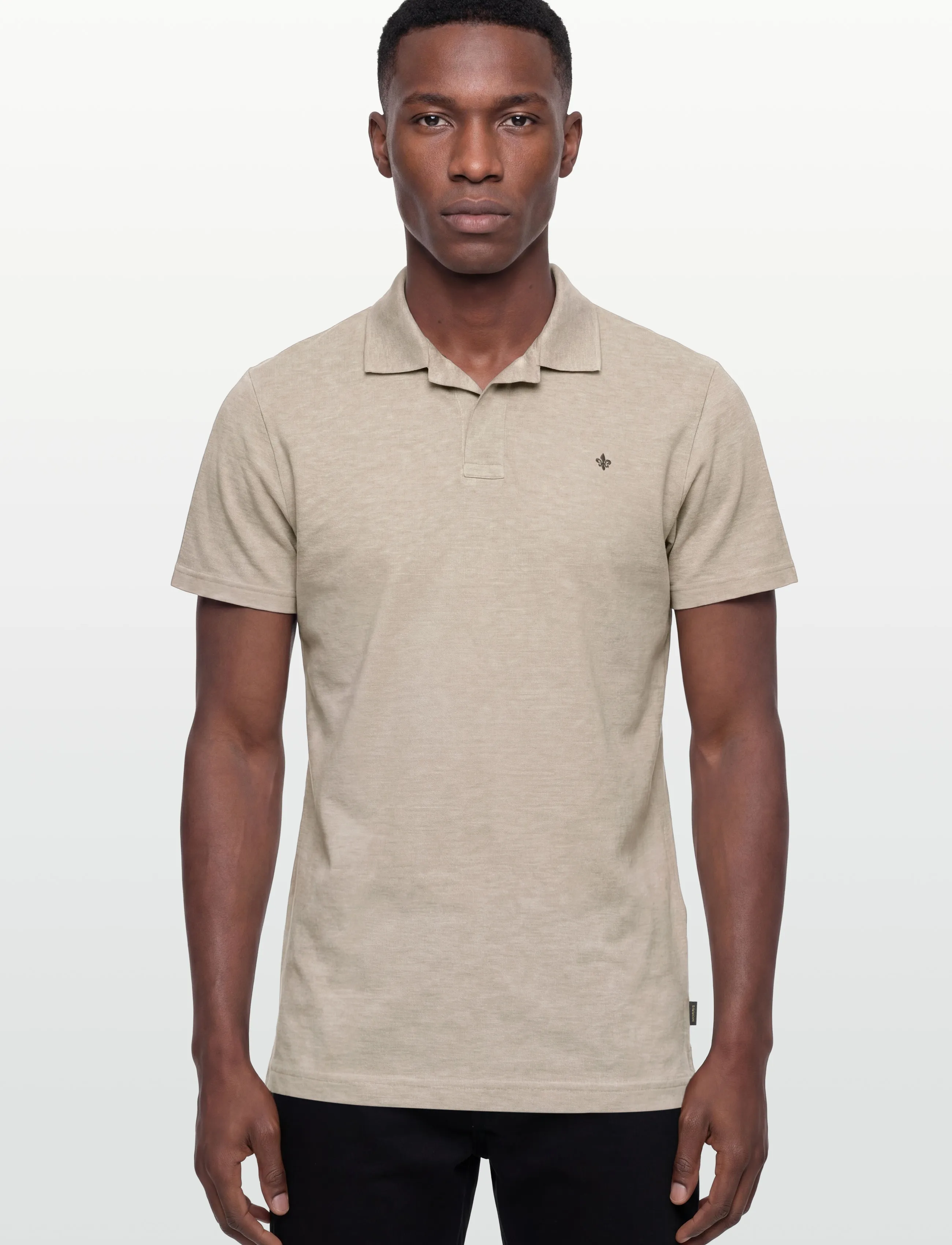 Morris - Dylan Piqué Shirt - short-sleeved polos - khaki - 3