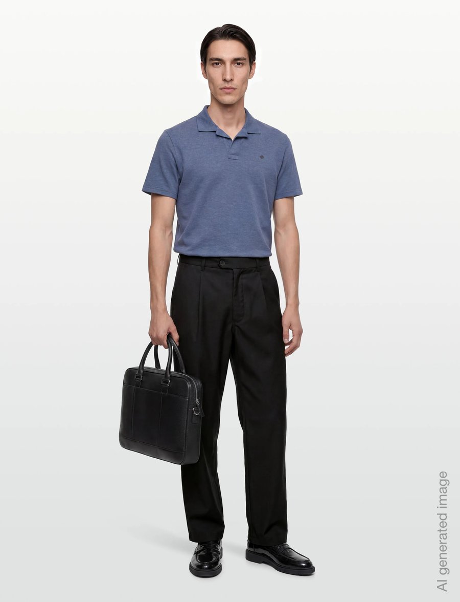 Morris - Dylan Piqué Shirt - kortärmade pikéer - middel blue - 0