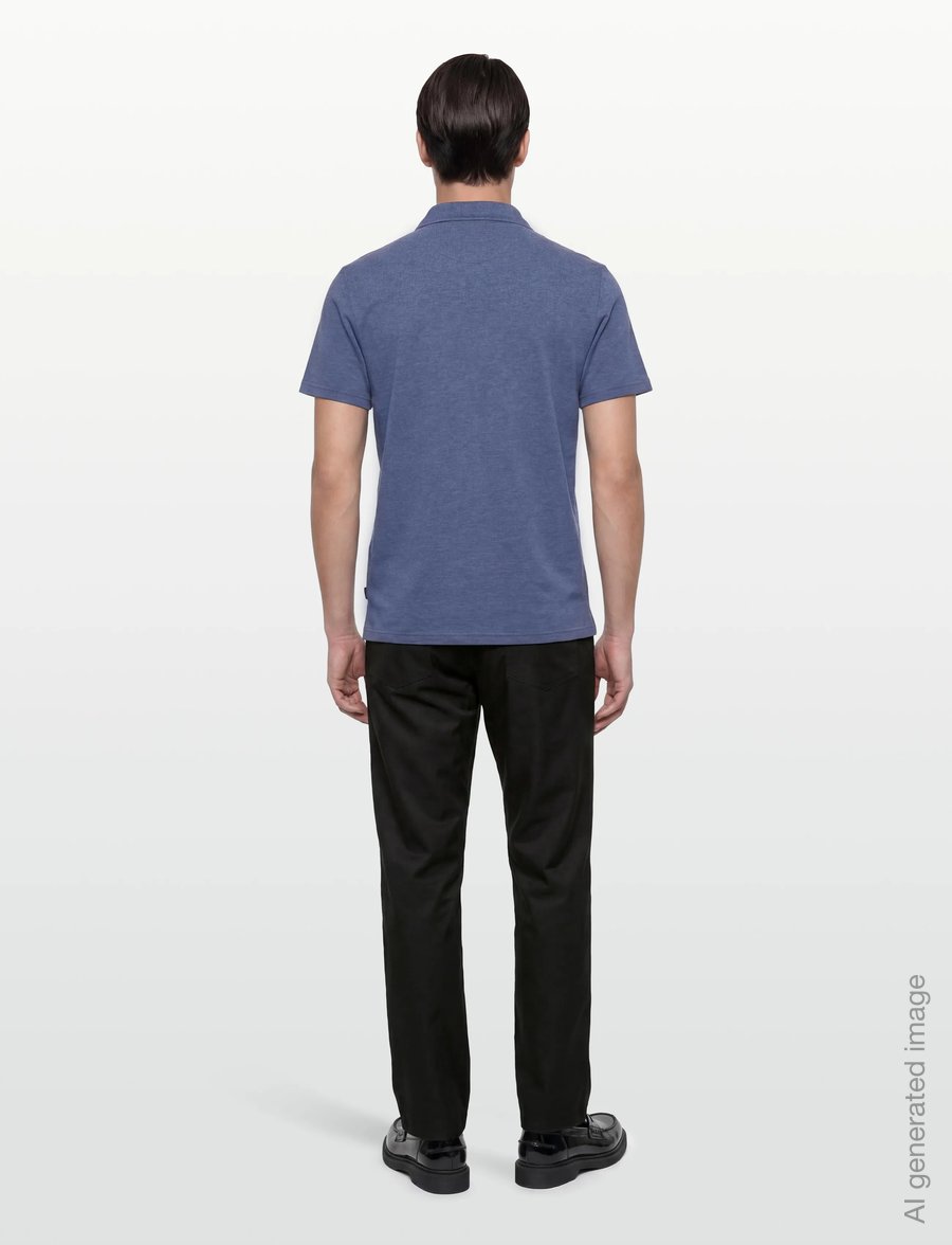 Morris - Dylan Piqué Shirt - kortärmade pikéer - middel blue - 4