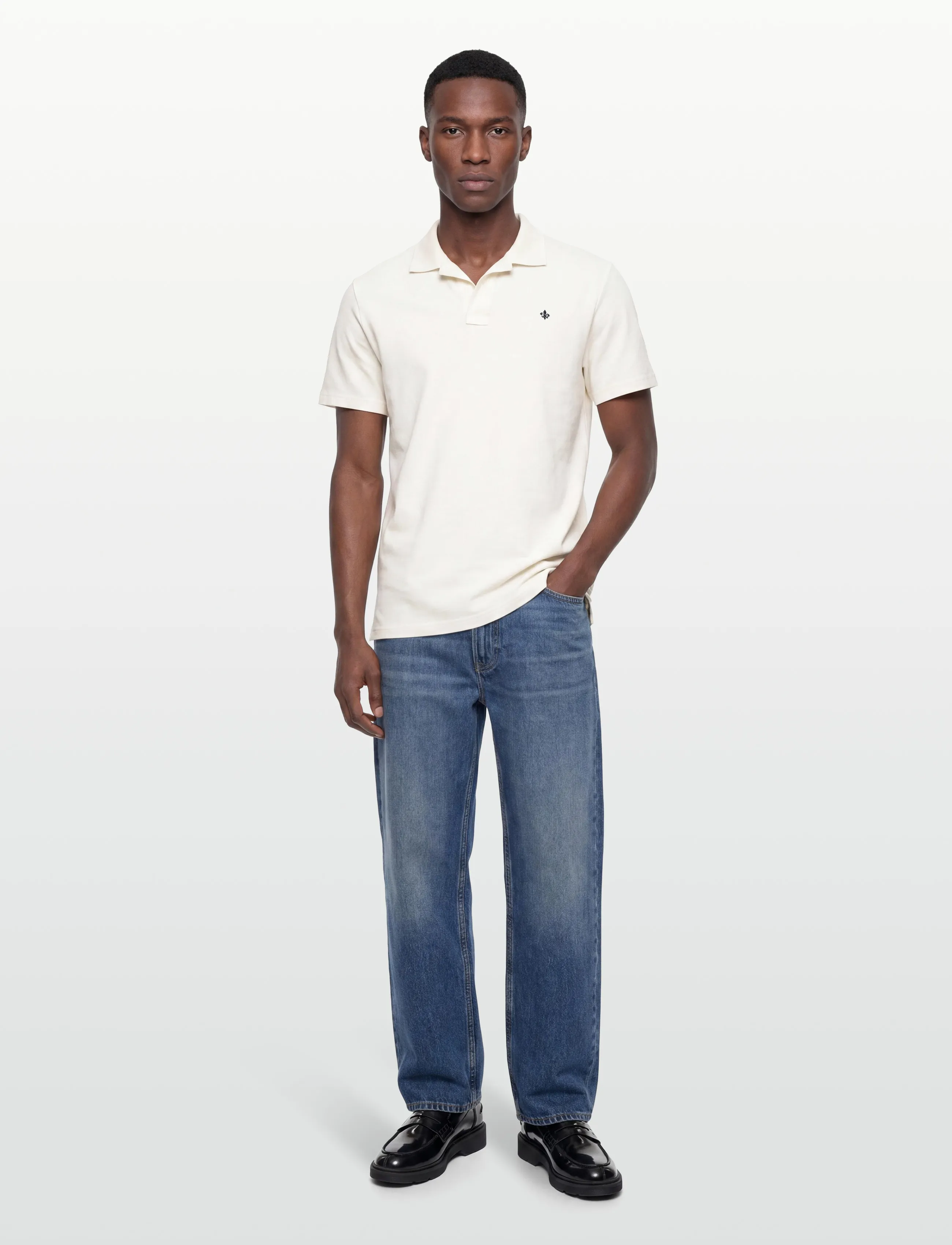 Morris Dylan Piqué Shirt, XXL, White, Poloer > Kortærmede, Herre