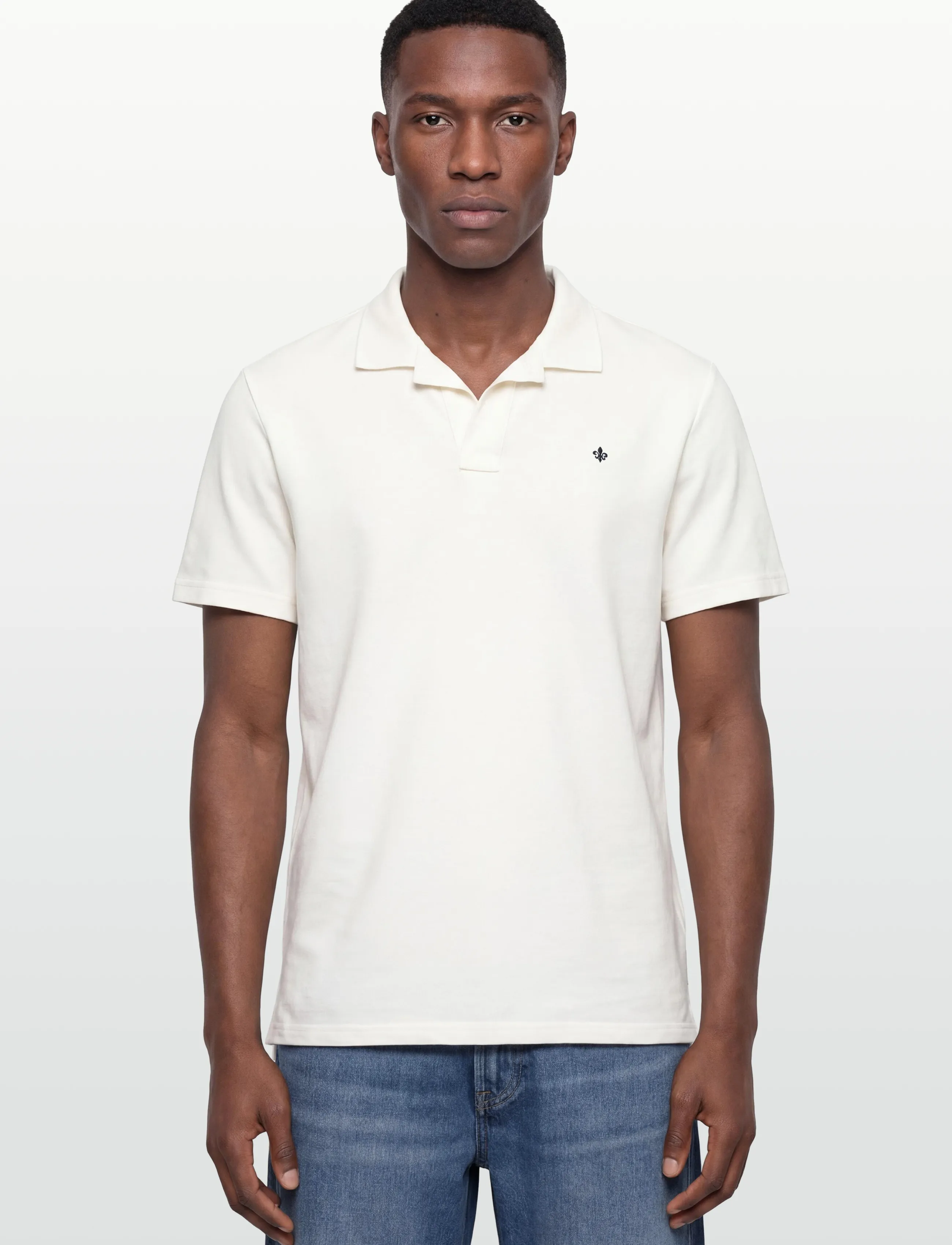 Morris - Dylan Piqué Shirt - short-sleeved polos - off white - 3